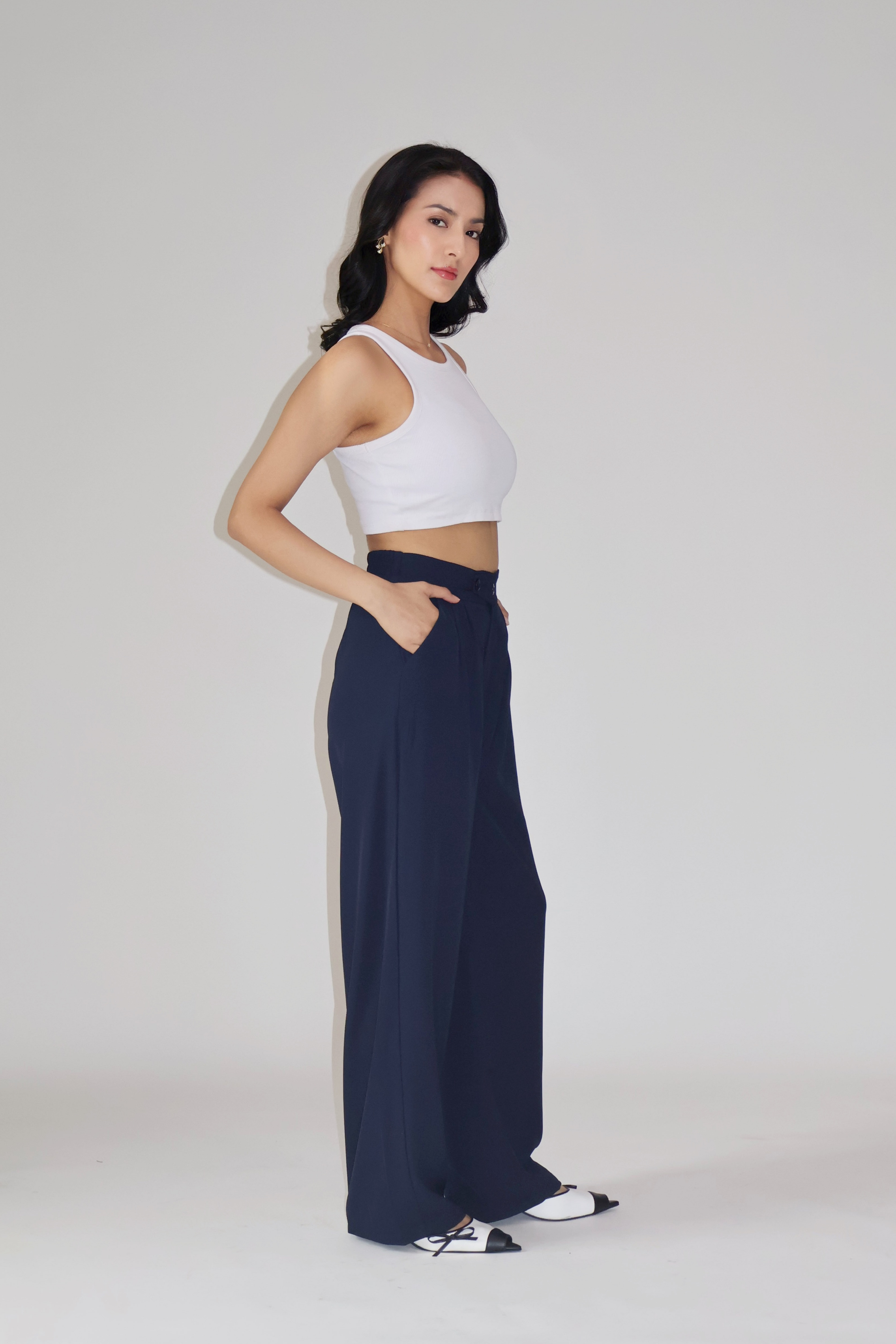 RUMI PANTS - (Navy)