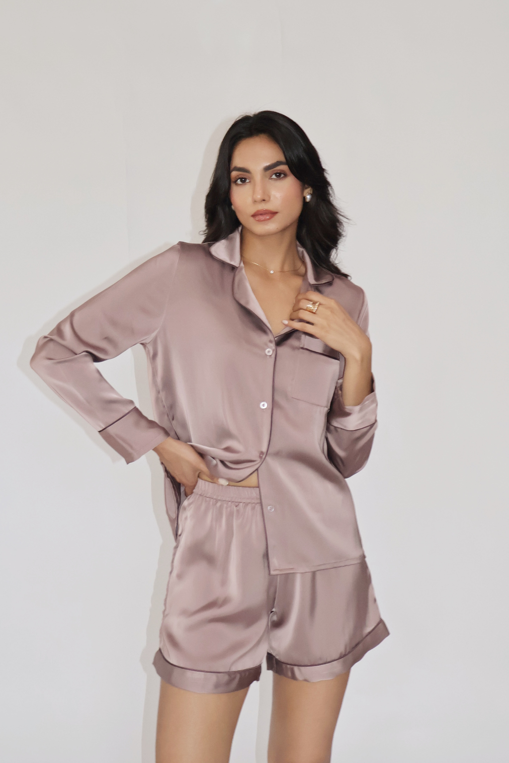 LATTE SILK PJ SET - (Coco)