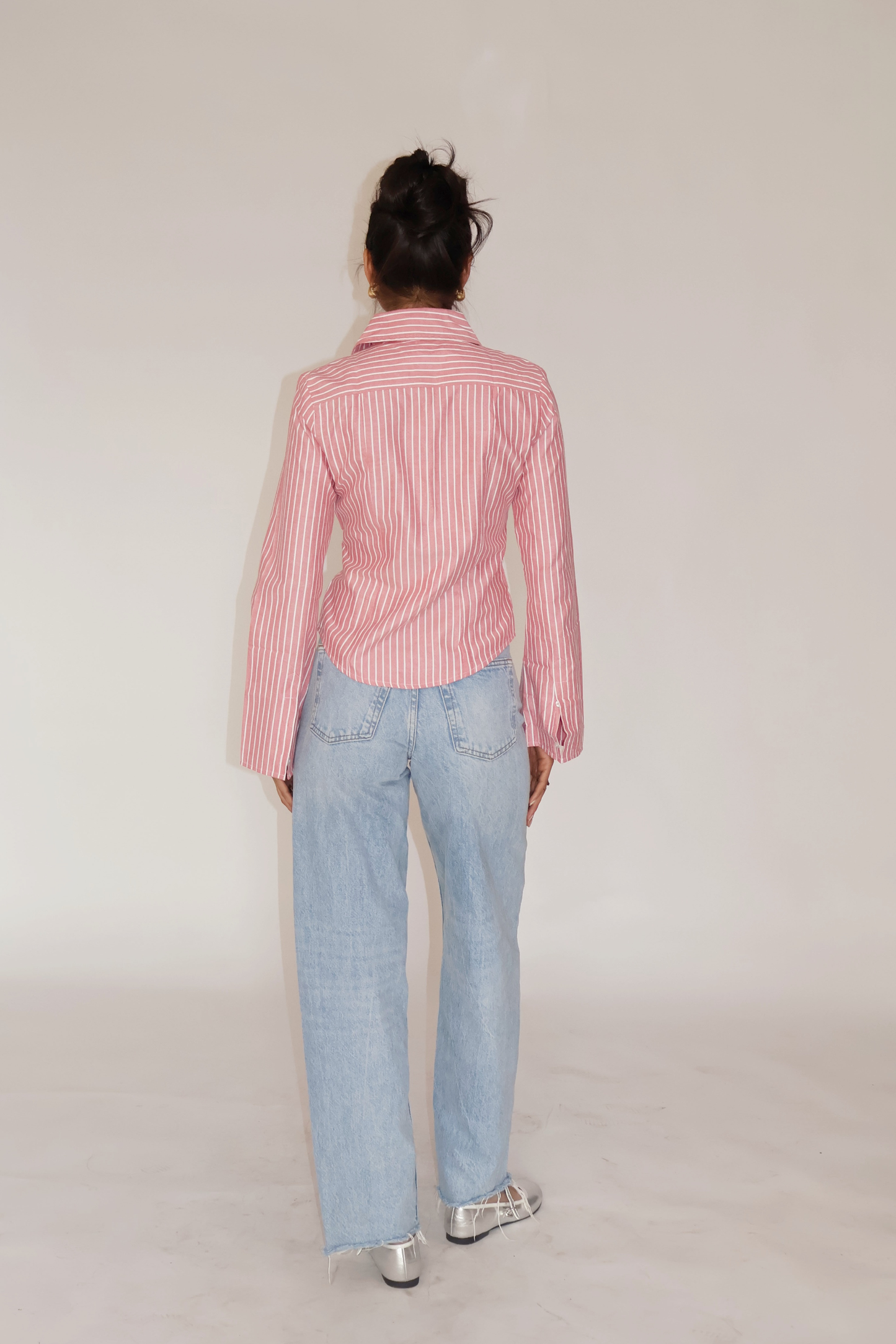 Anku in Red Striped Fitted Shirt – IRIS