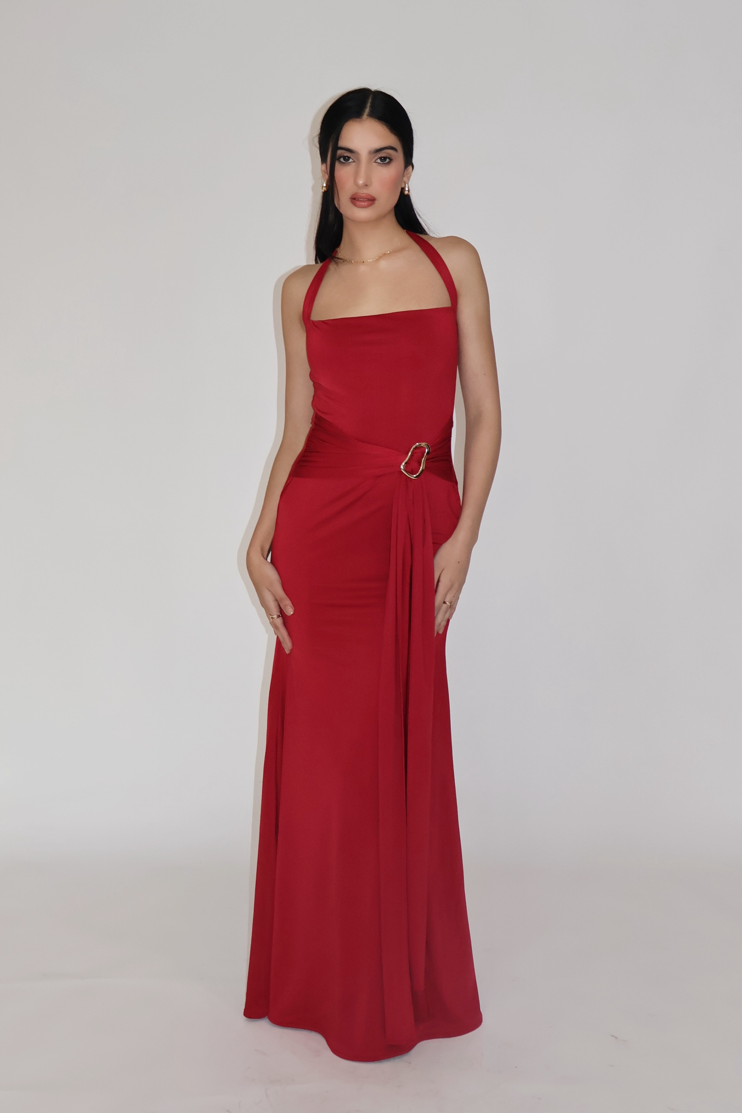 MIMOSA DRESS - (Cherry)