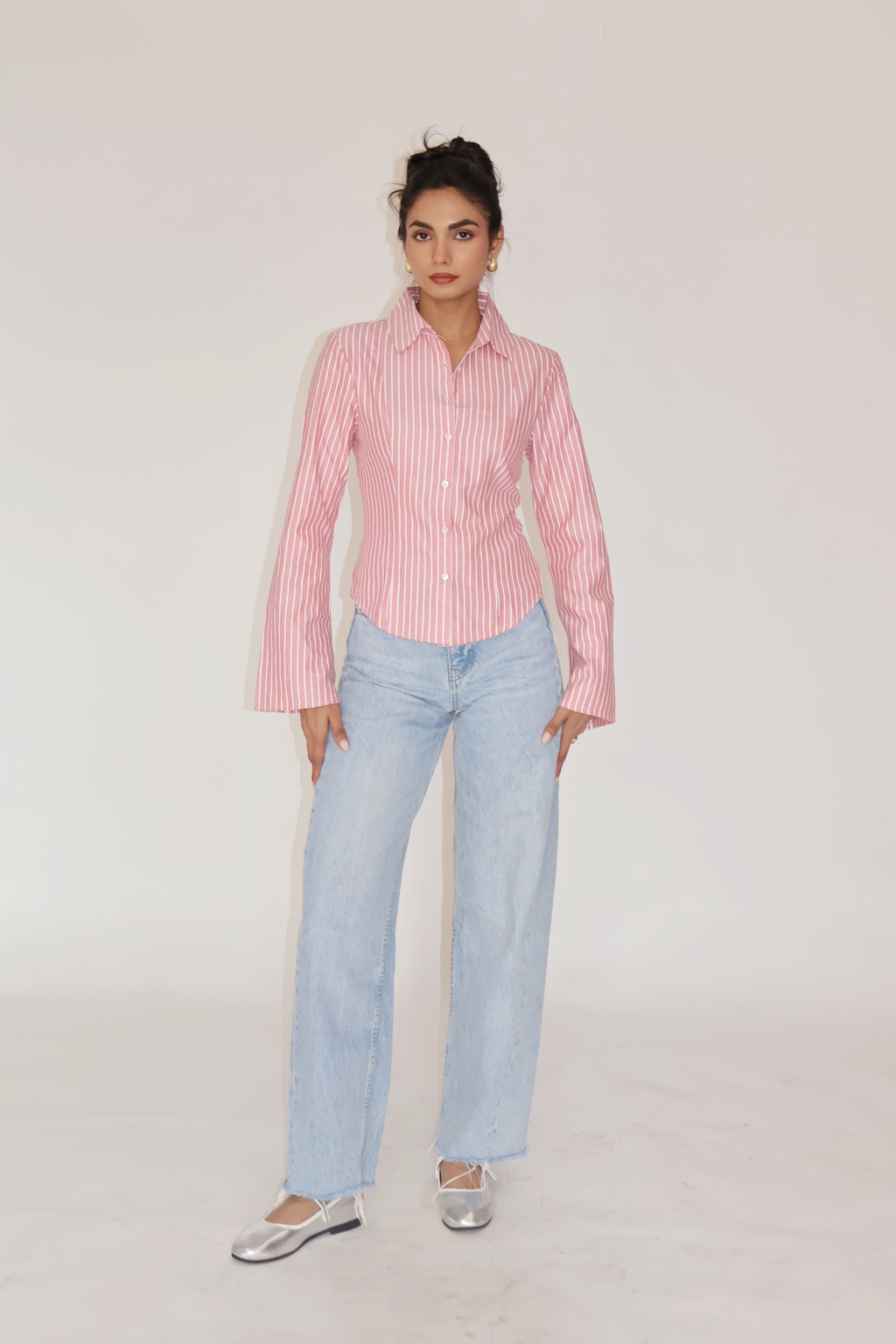 Red Striped Fitted Shirt – IRIS