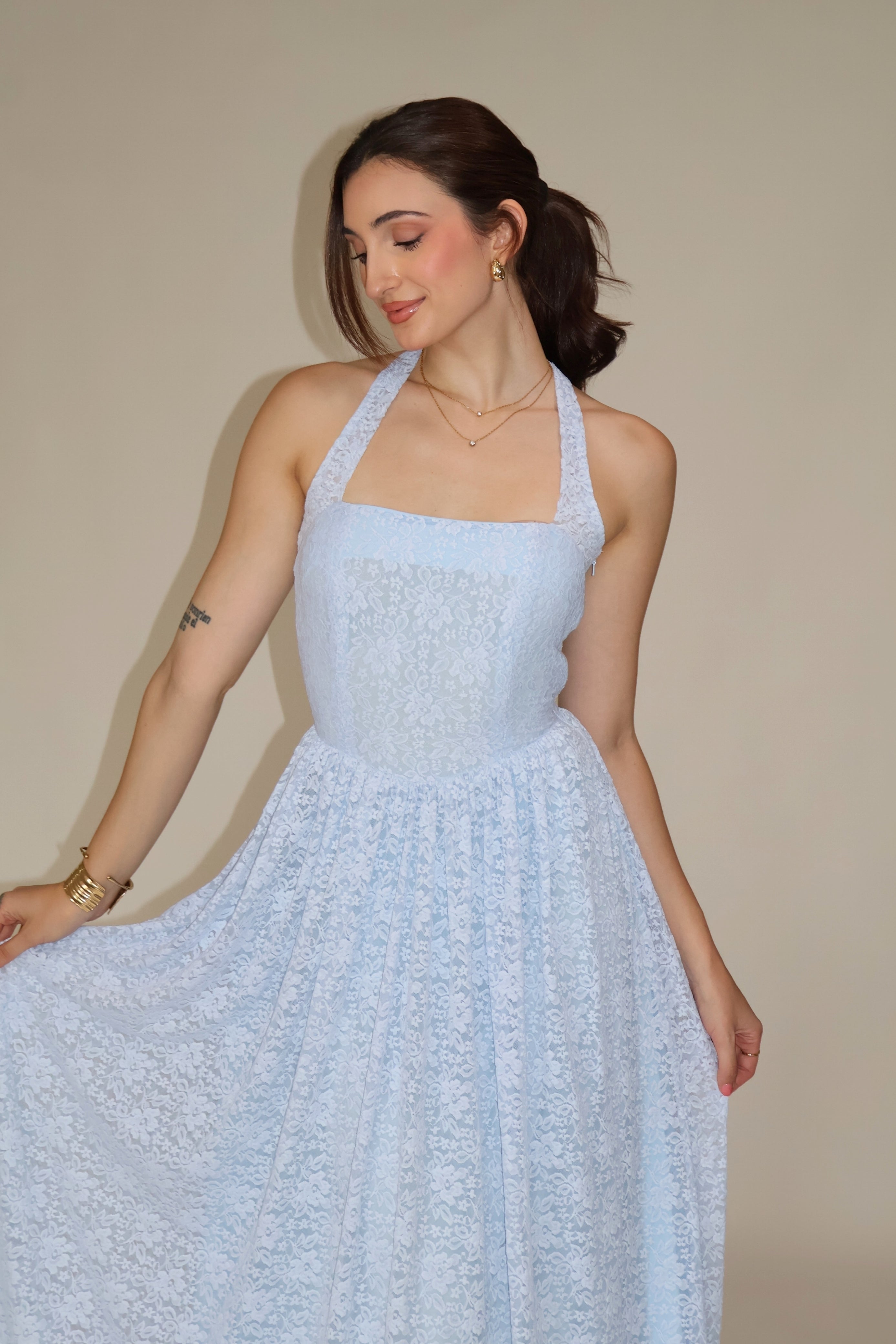 PEONY DRESS - (Sky)