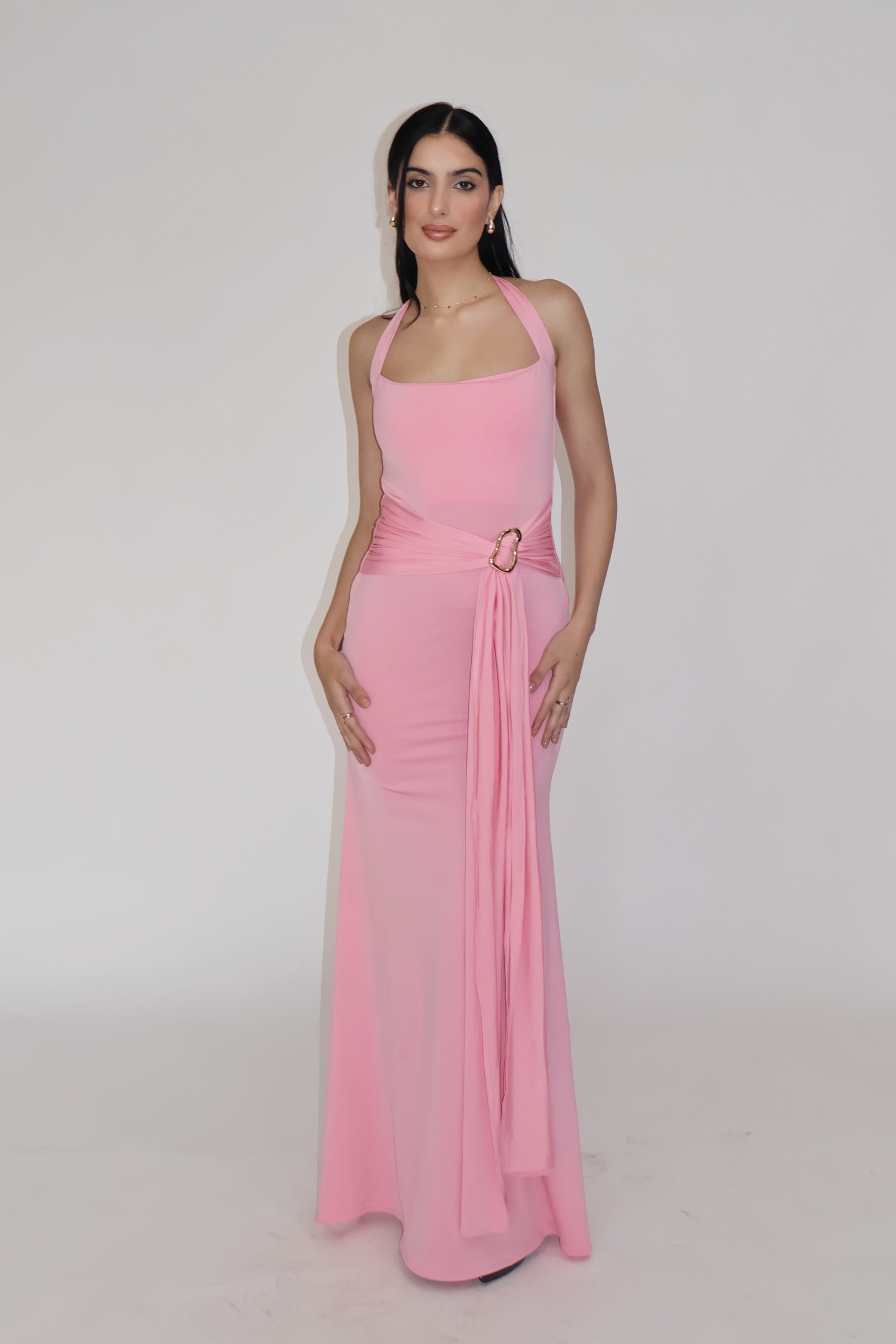 MIMOSA DRESS - (Flamingo)