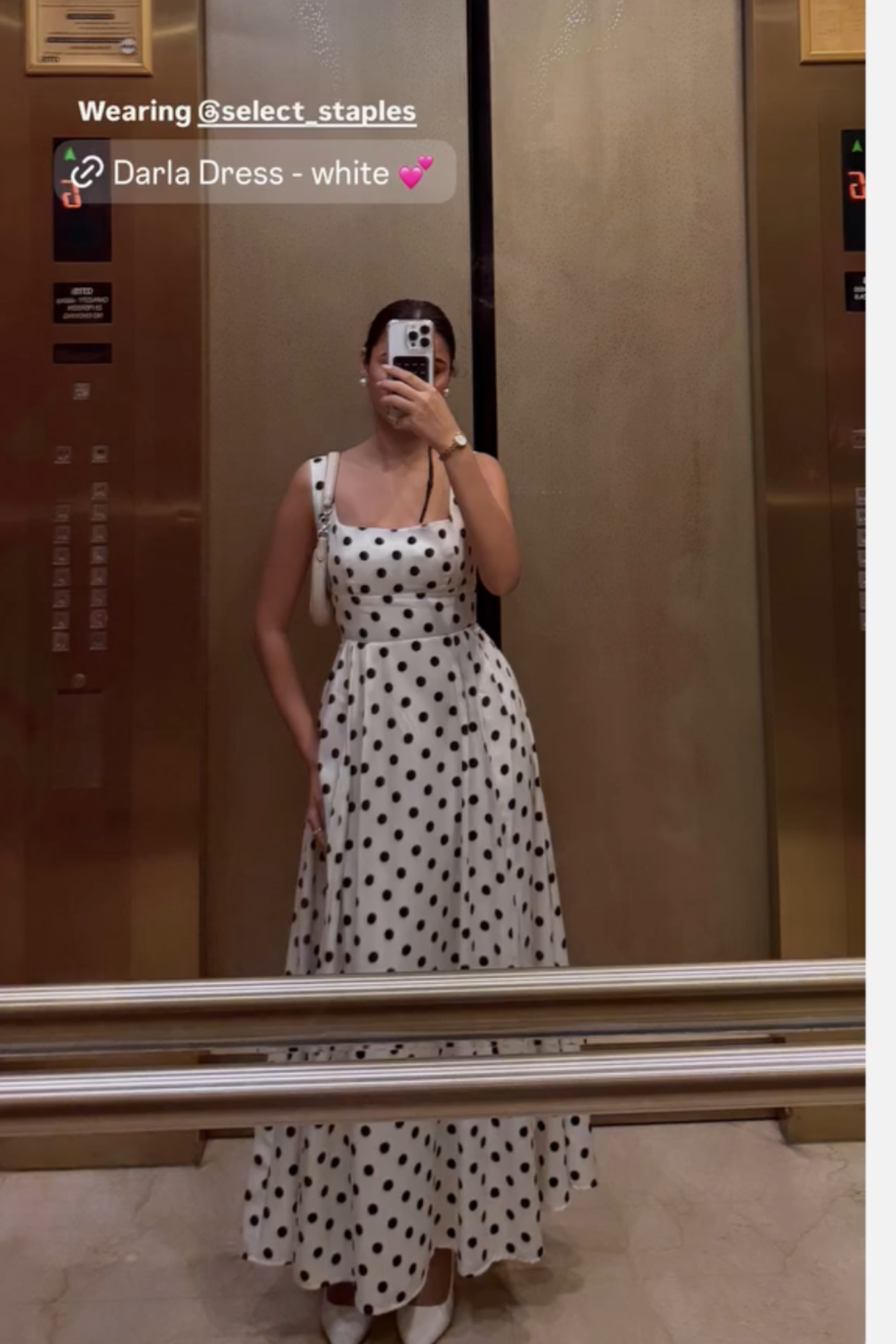 Mannat in DARLA Dress - White