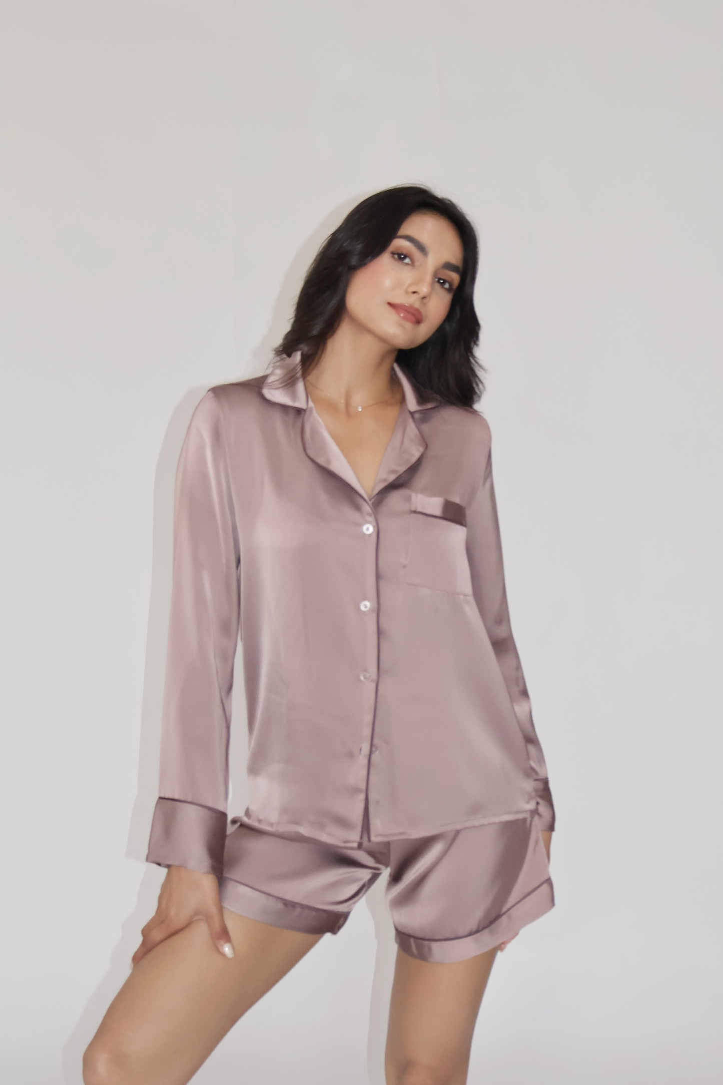 LATTE SILK PJ SET - (Coco)