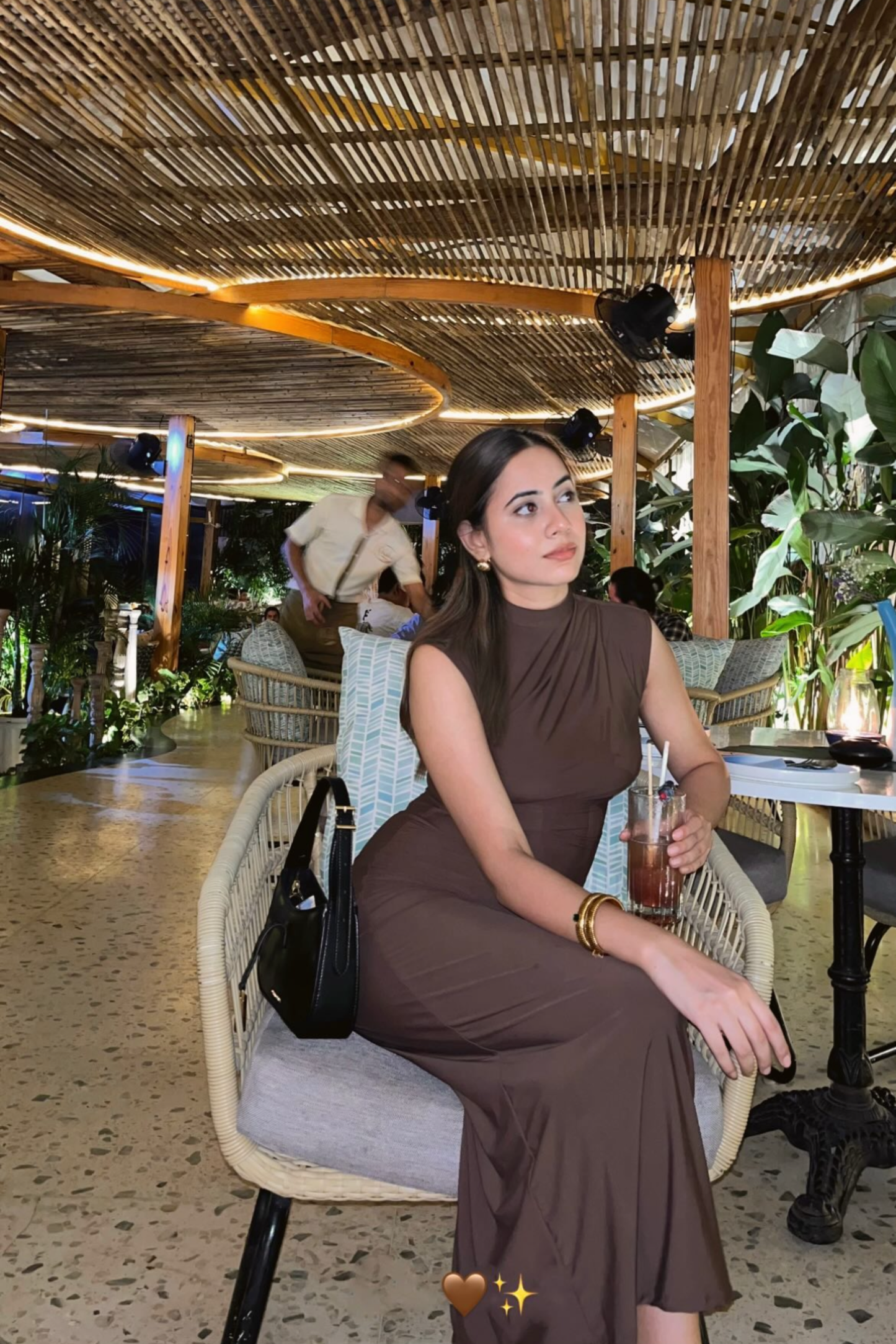 Arpita in Brown Collared Yoke Dress - Zephyr Dress (Coco)