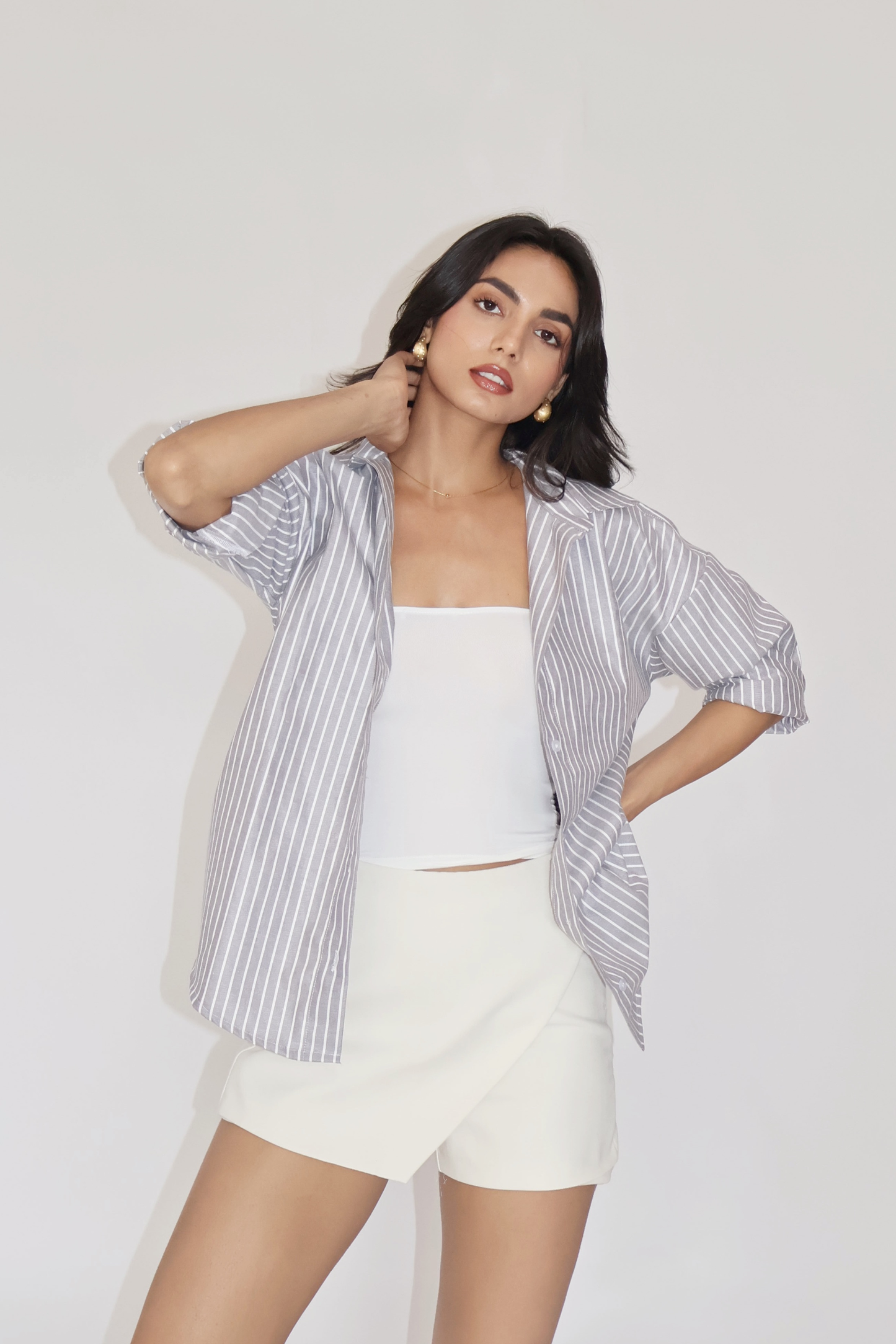 Slate Striped Oversized Shirt – CANVA