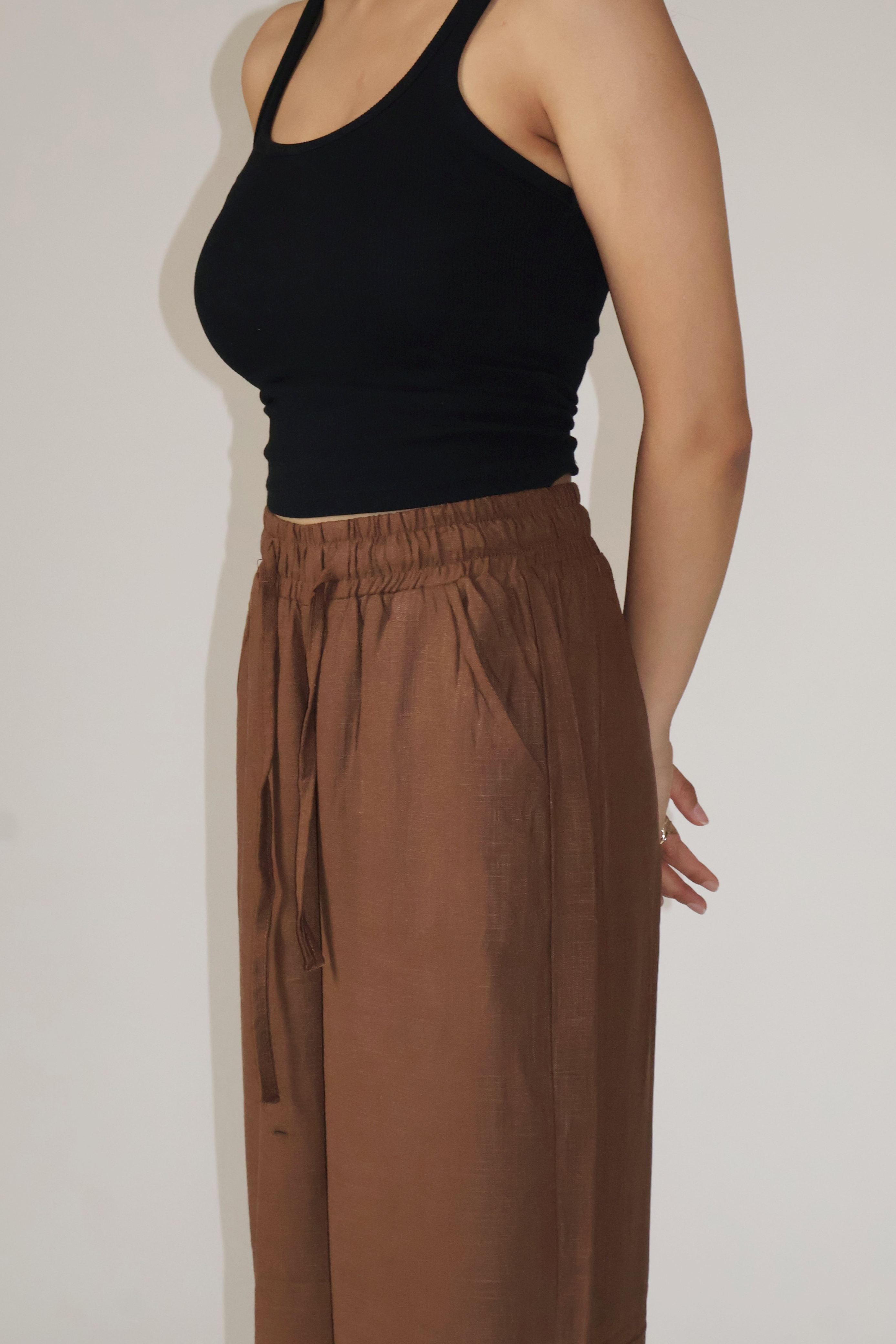 SEASHELL PANTS - (Mocha brown)