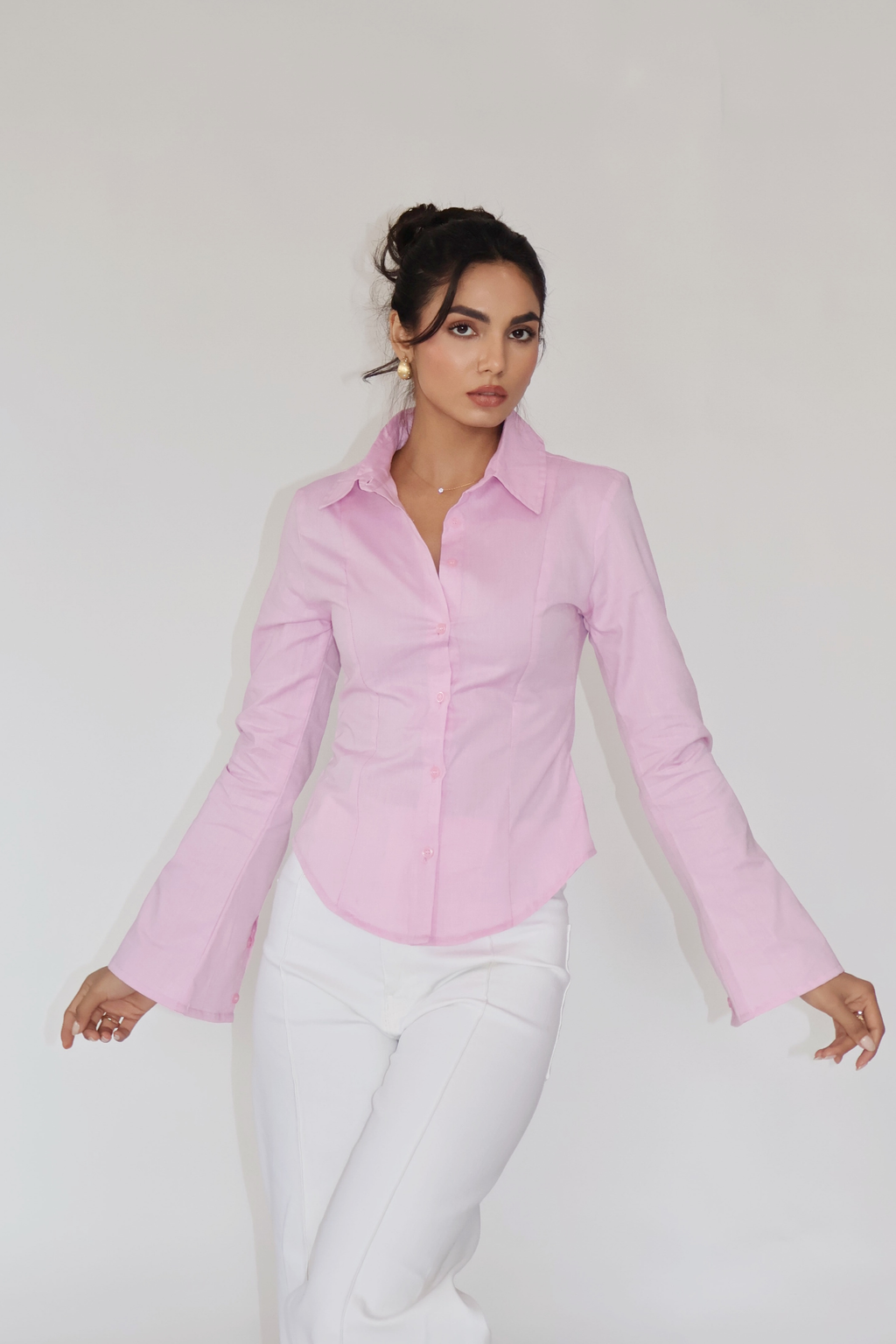 MOON Fitted Shirt – Pink