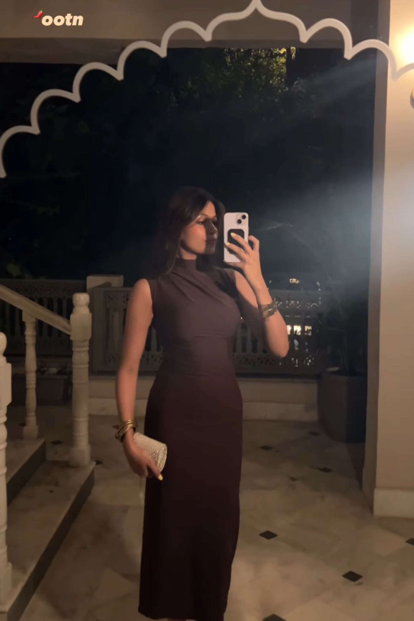 Arpita in Brown Collared Yoke Dress - Zephyr Dress (Coco)