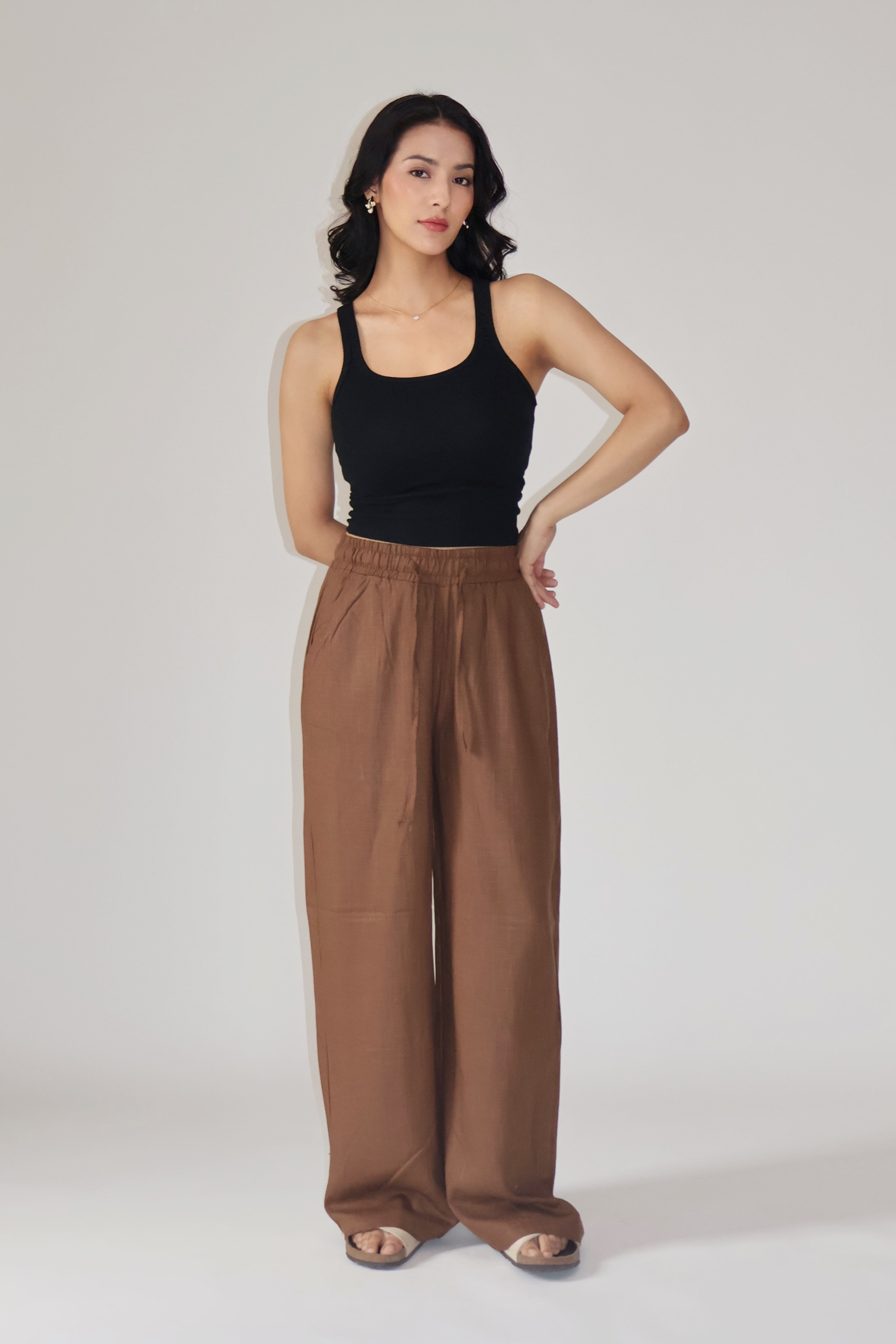 SEASHELL PANTS - (Mocha brown)