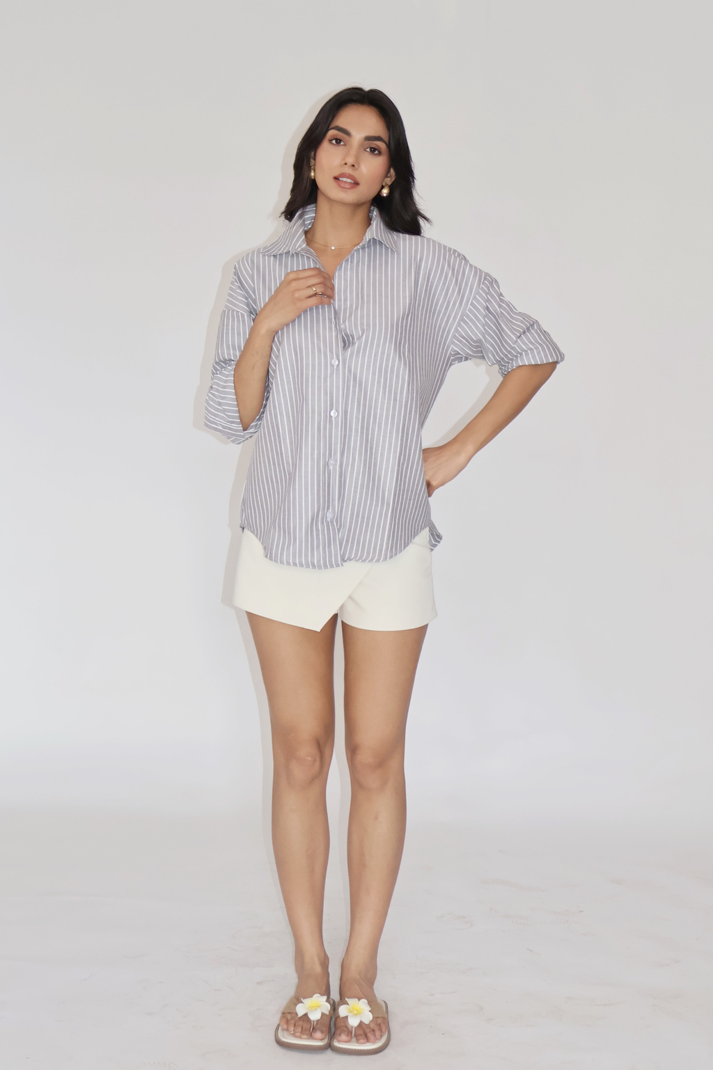 Slate Striped Oversized Shirt – CANVA