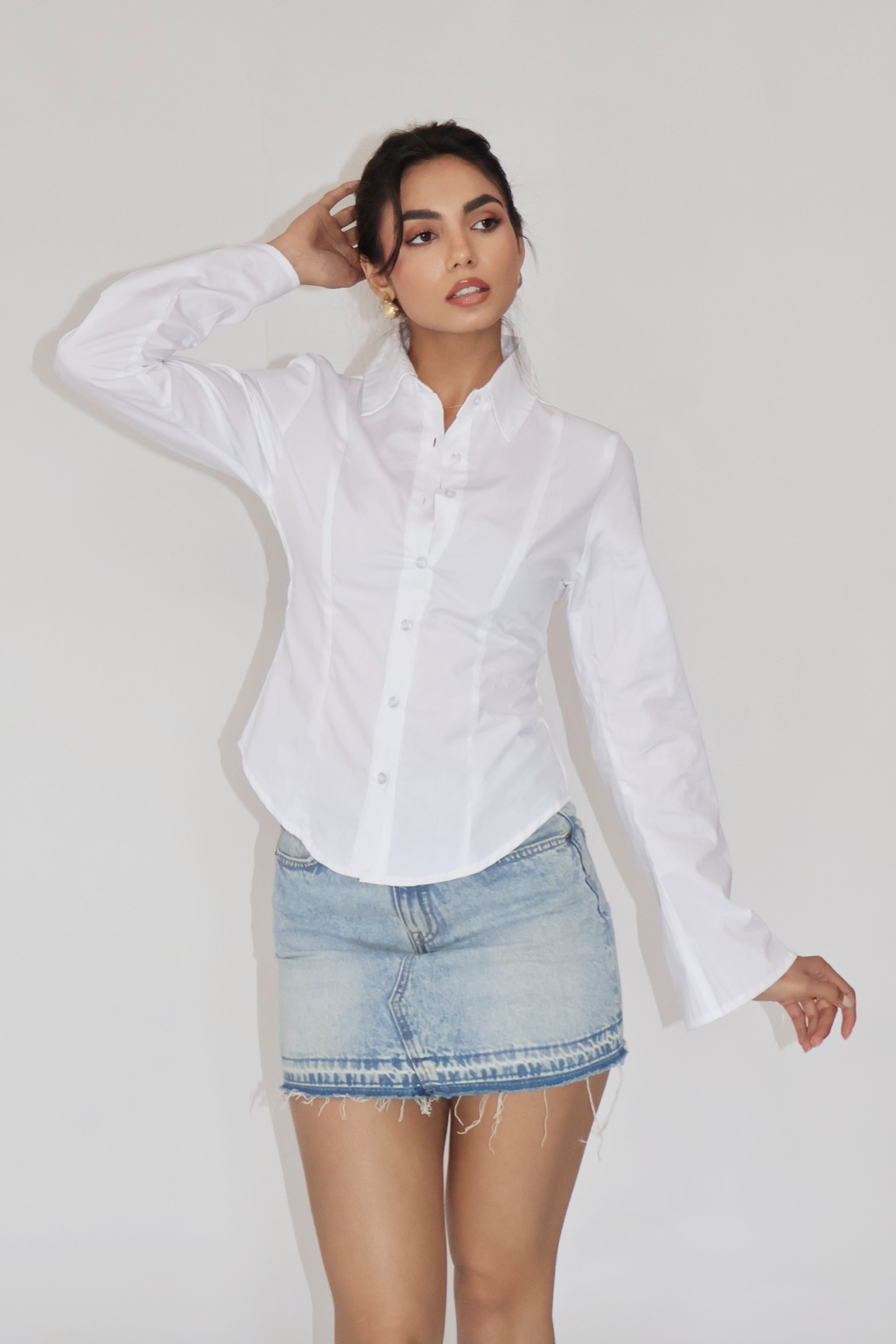 MOON Fitted Shirt – Dove