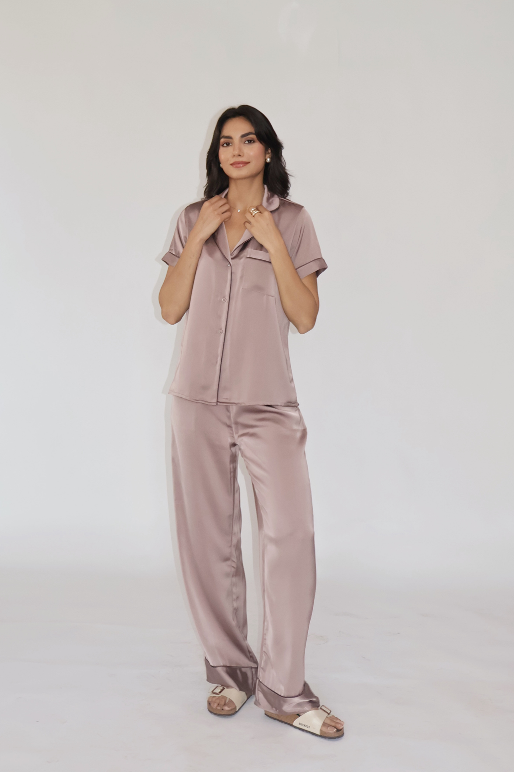 BUTTER SILK PJ SET - (Coco)