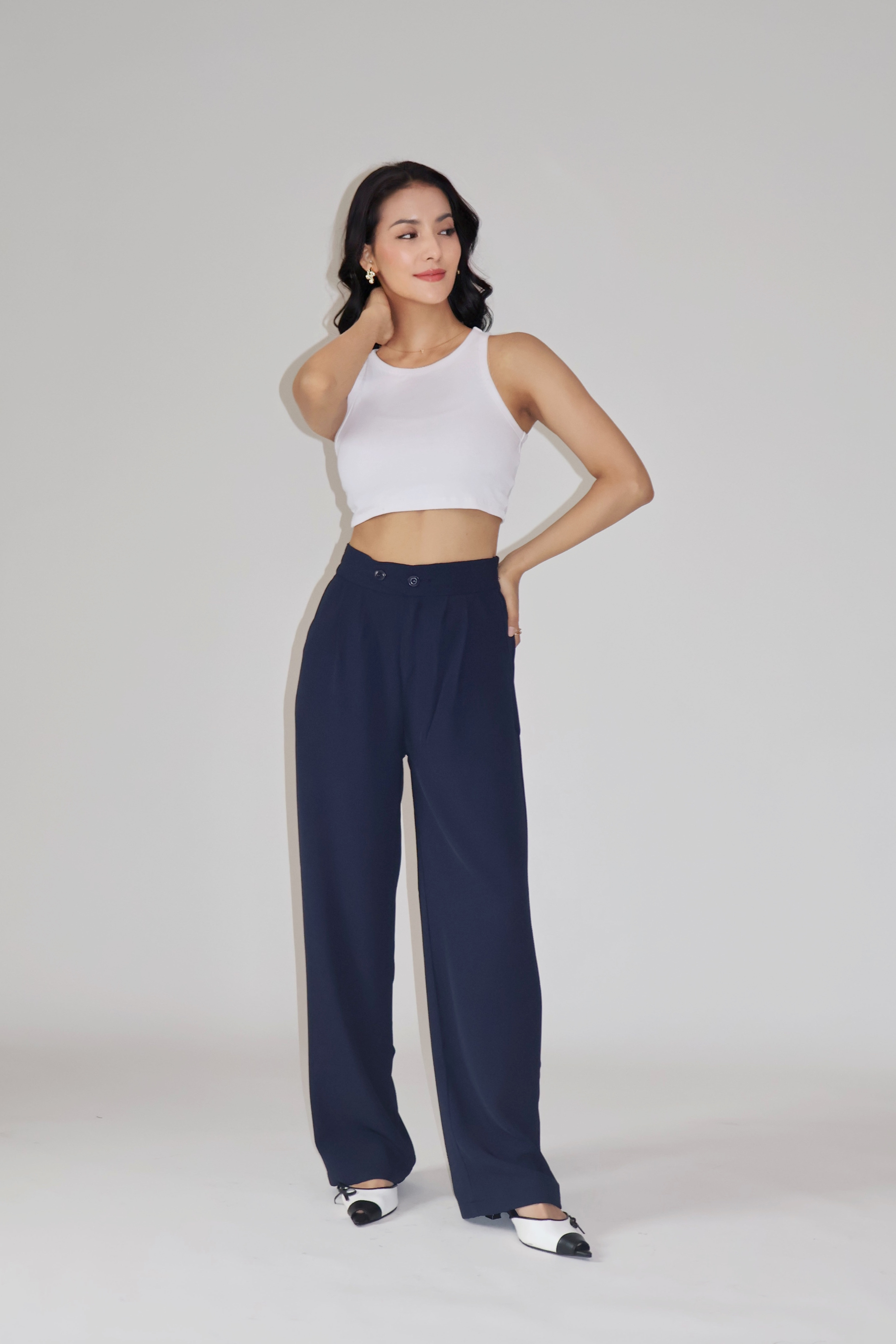 RUMI PANTS - (Navy)