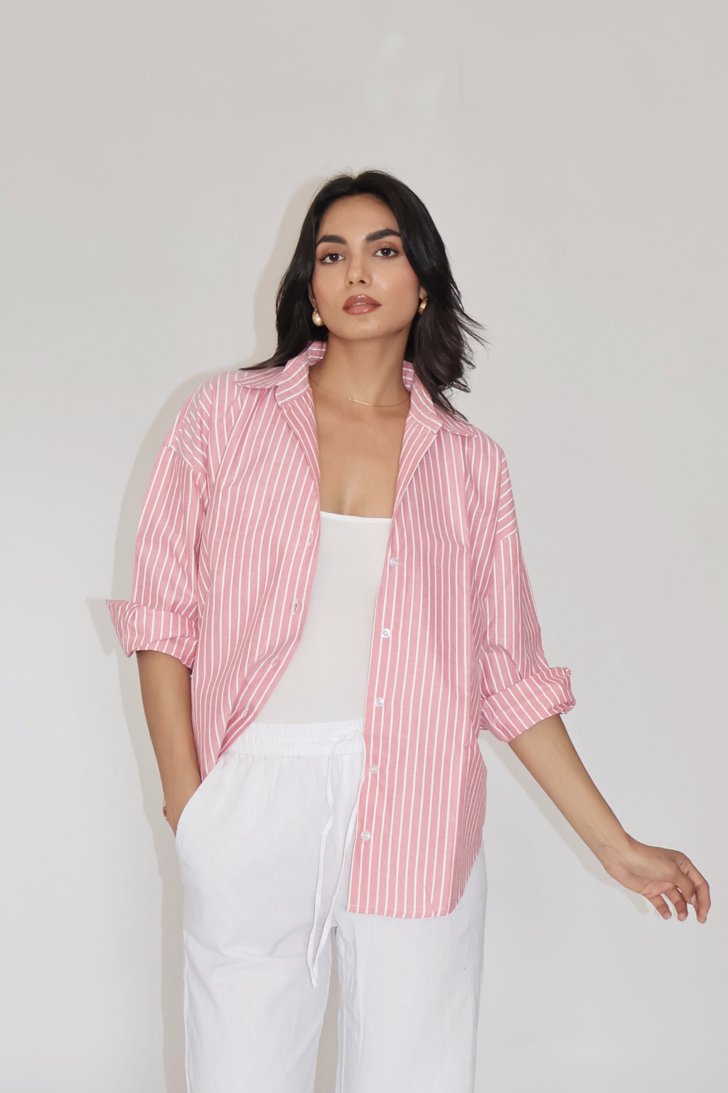 Red Striped Oversized Shirt – CANVA