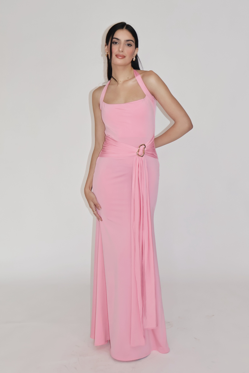 MIMOSA DRESS - (Flamingo)