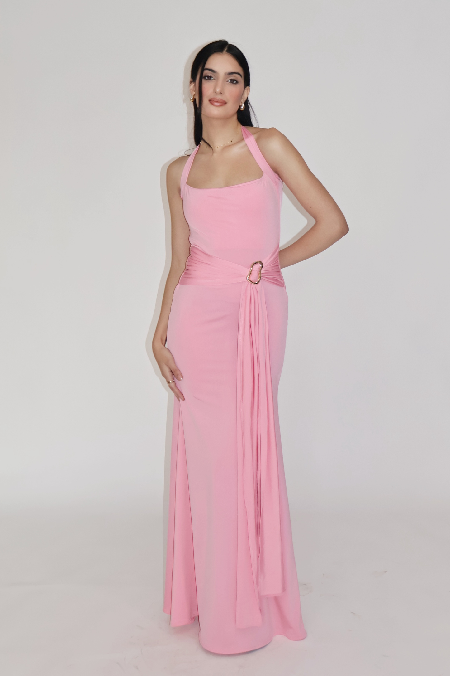 MIMOSA DRESS - (Flamingo)