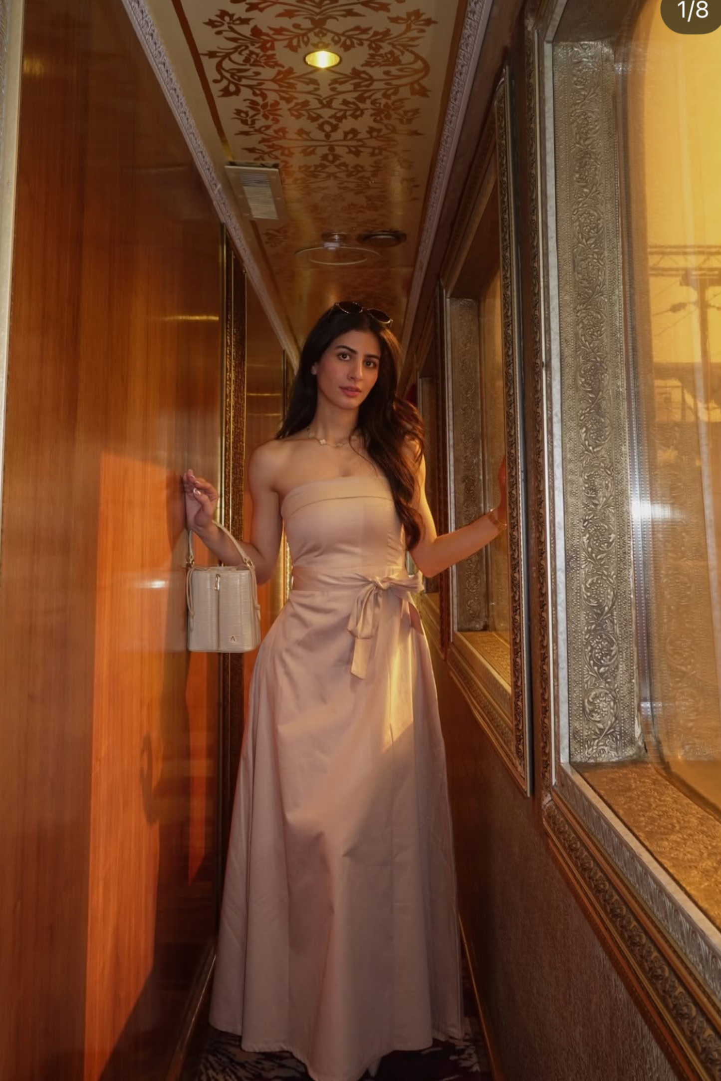 Anahita in Sand Tube Bow Dress – SIENNA