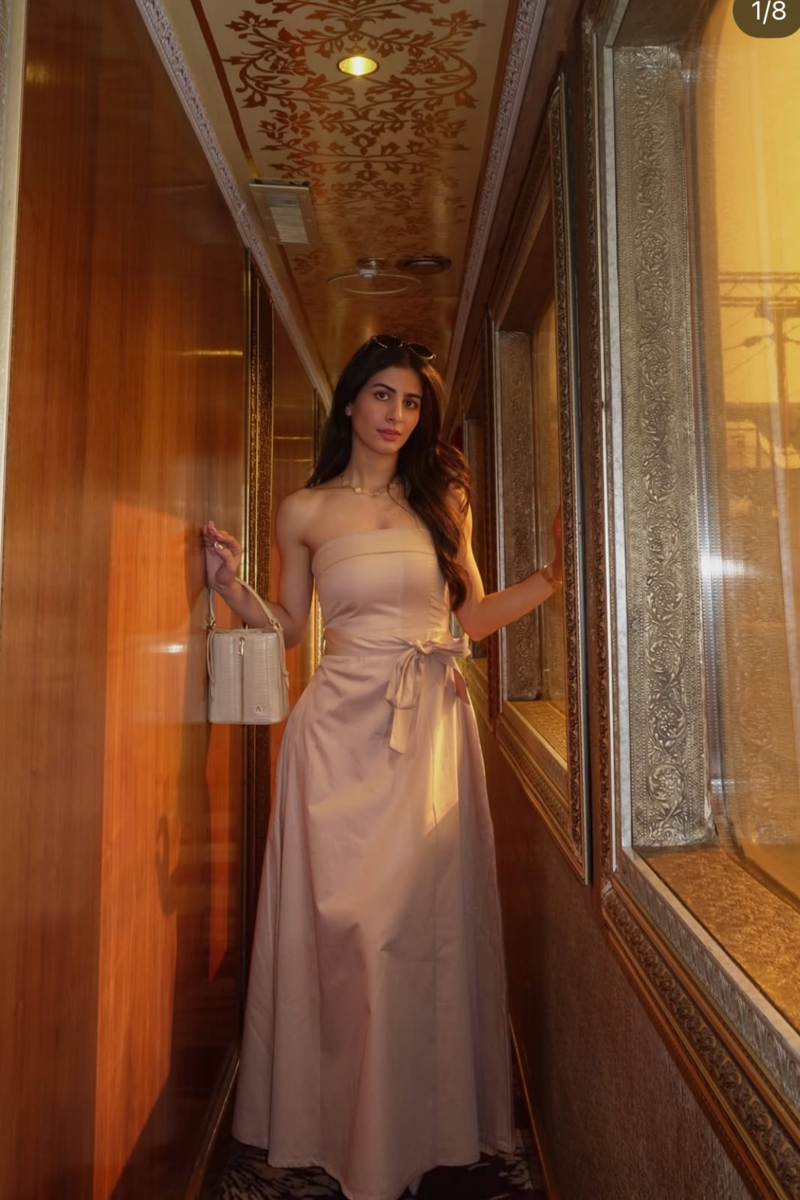 Anahita in Sand Tube Bow Dress – SIENNA