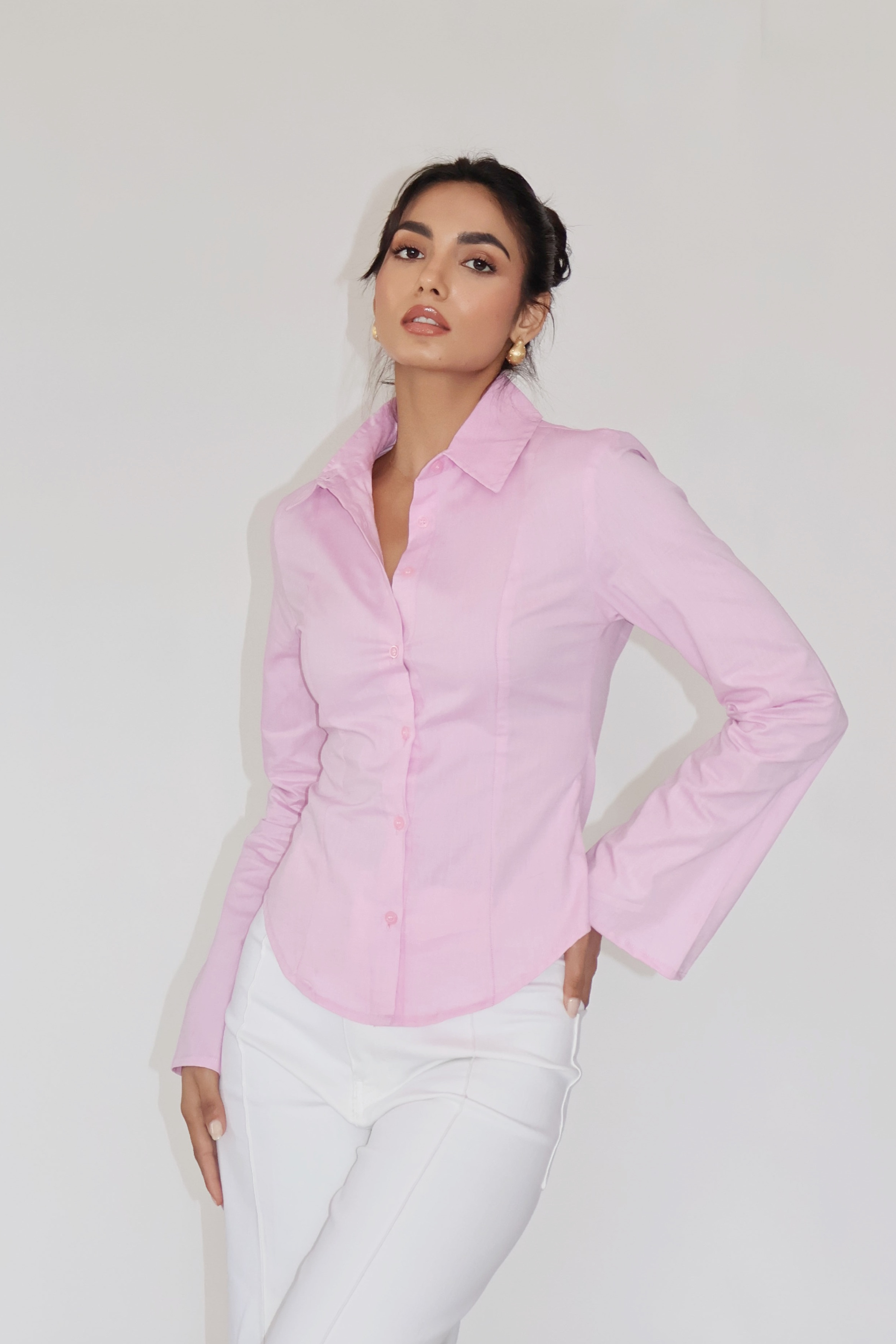 MOON Fitted Shirt – Pink