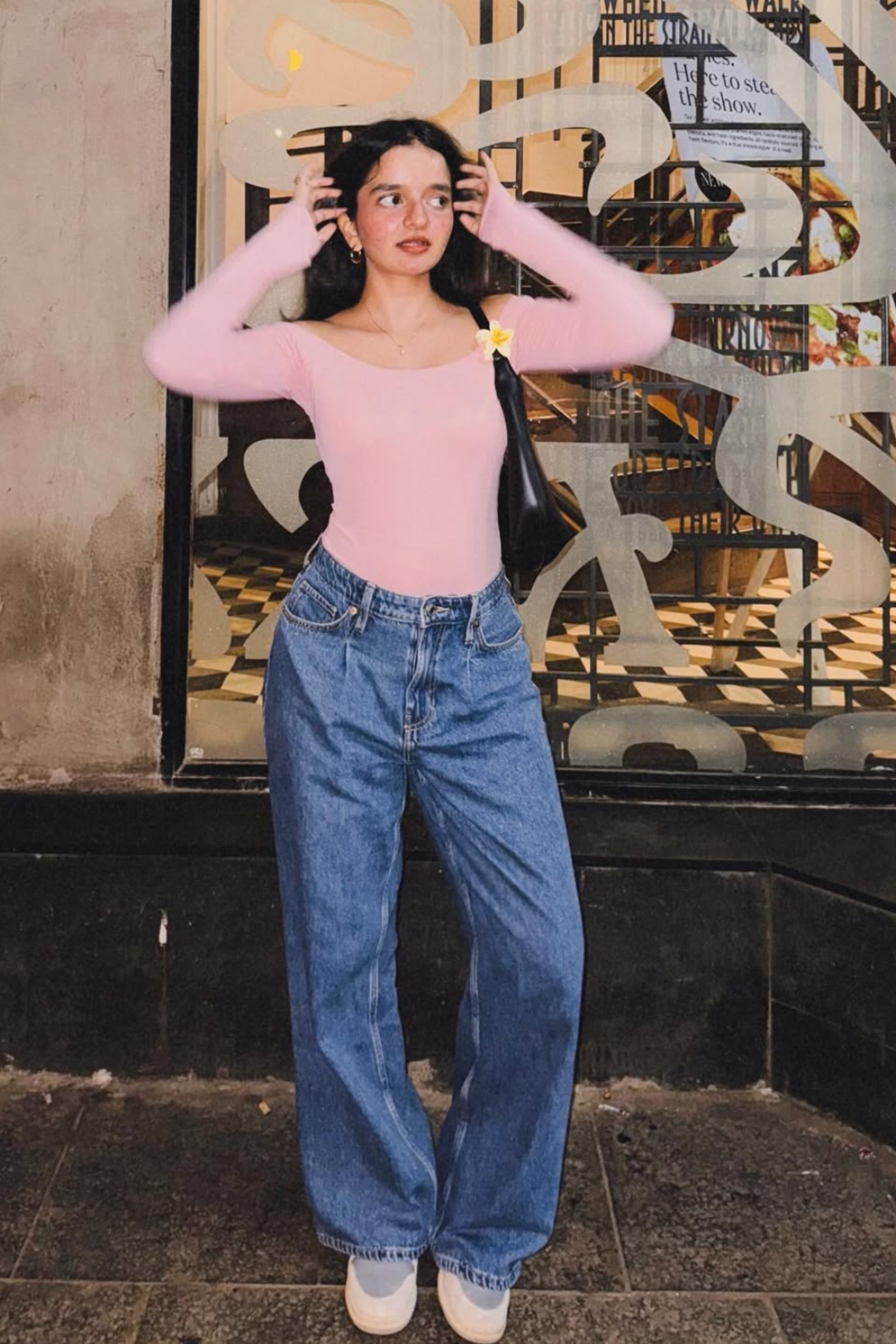Diya in Pink Off-Shoulder Bodysuit - Glaze Bodysuit (Flamingo)