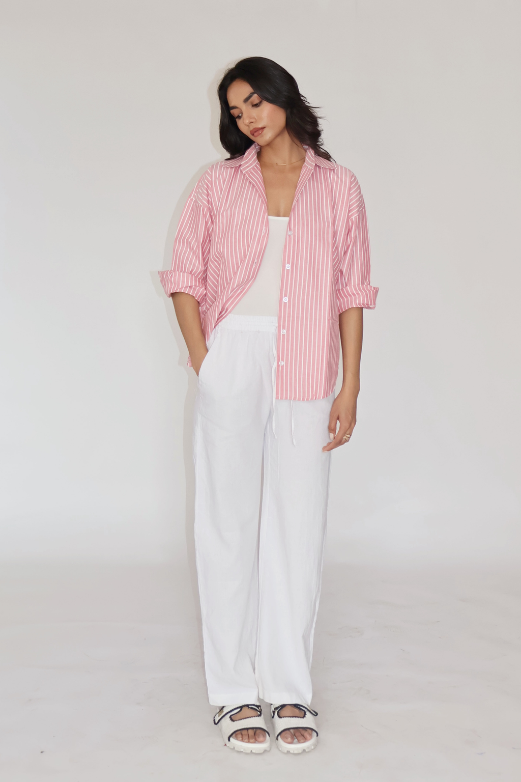 Red Striped Oversized Shirt – CANVA