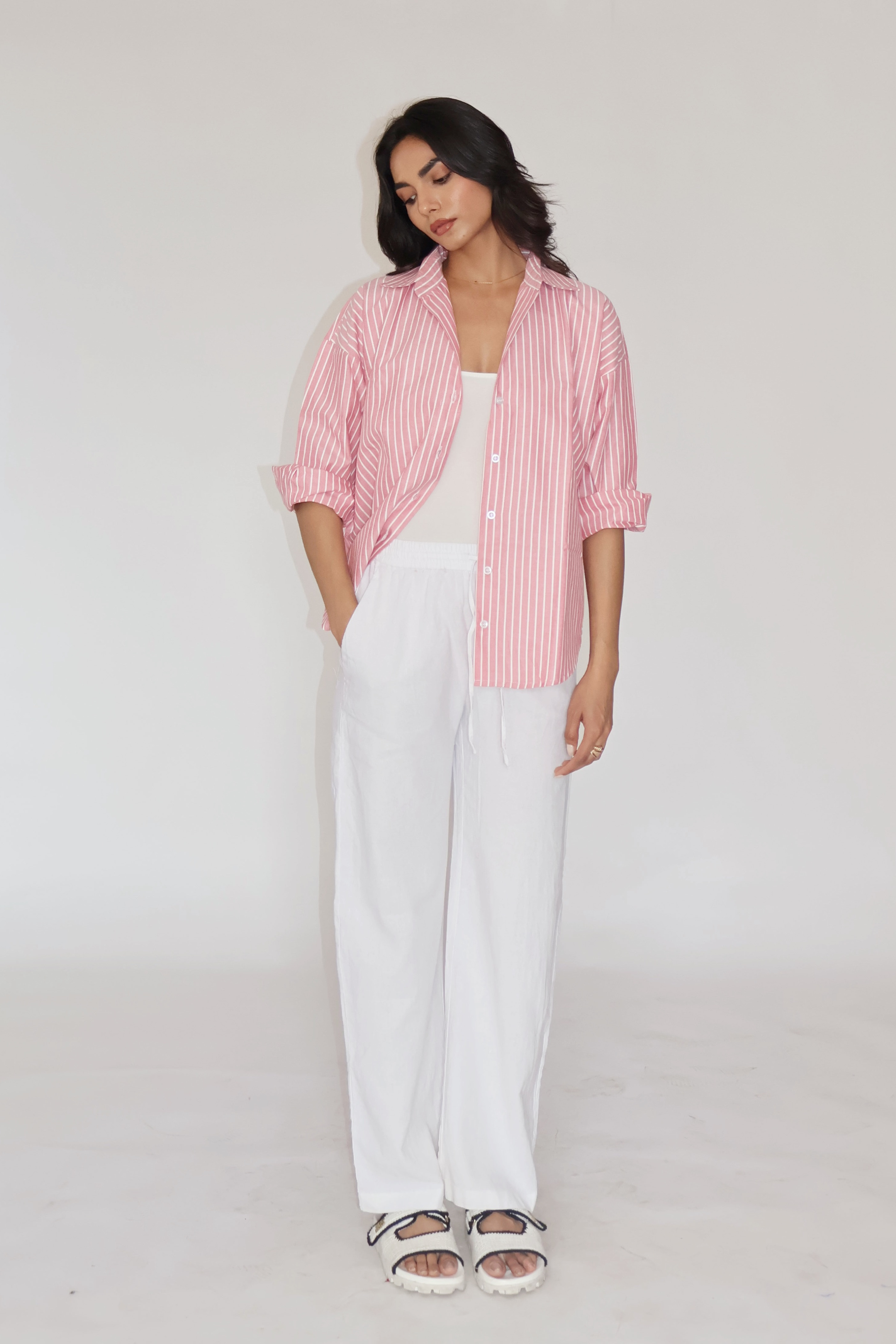 Red Striped Oversized Shirt – CANVA