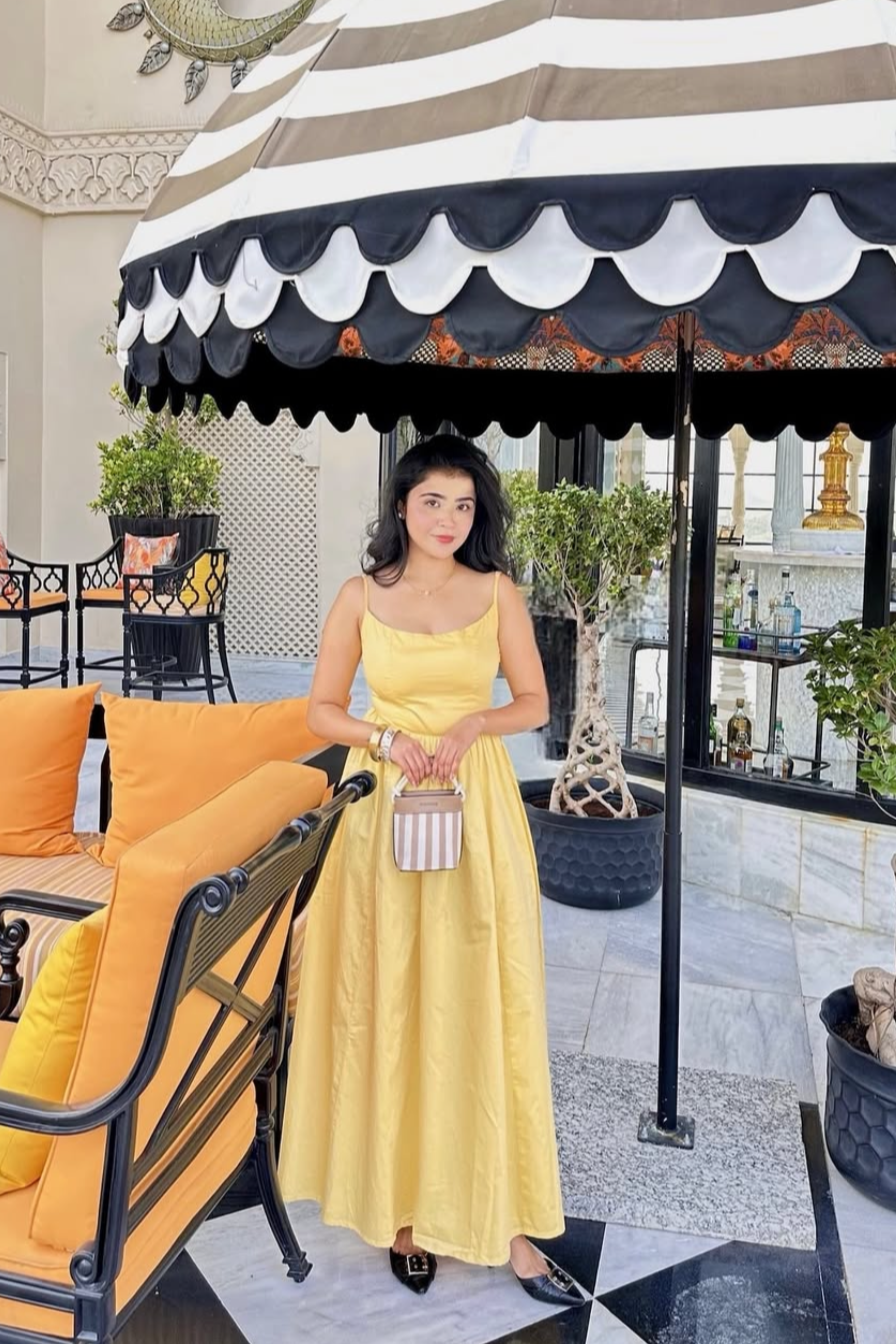 Sia in Butter Yellow Strappy Flare Dress – ZIA
