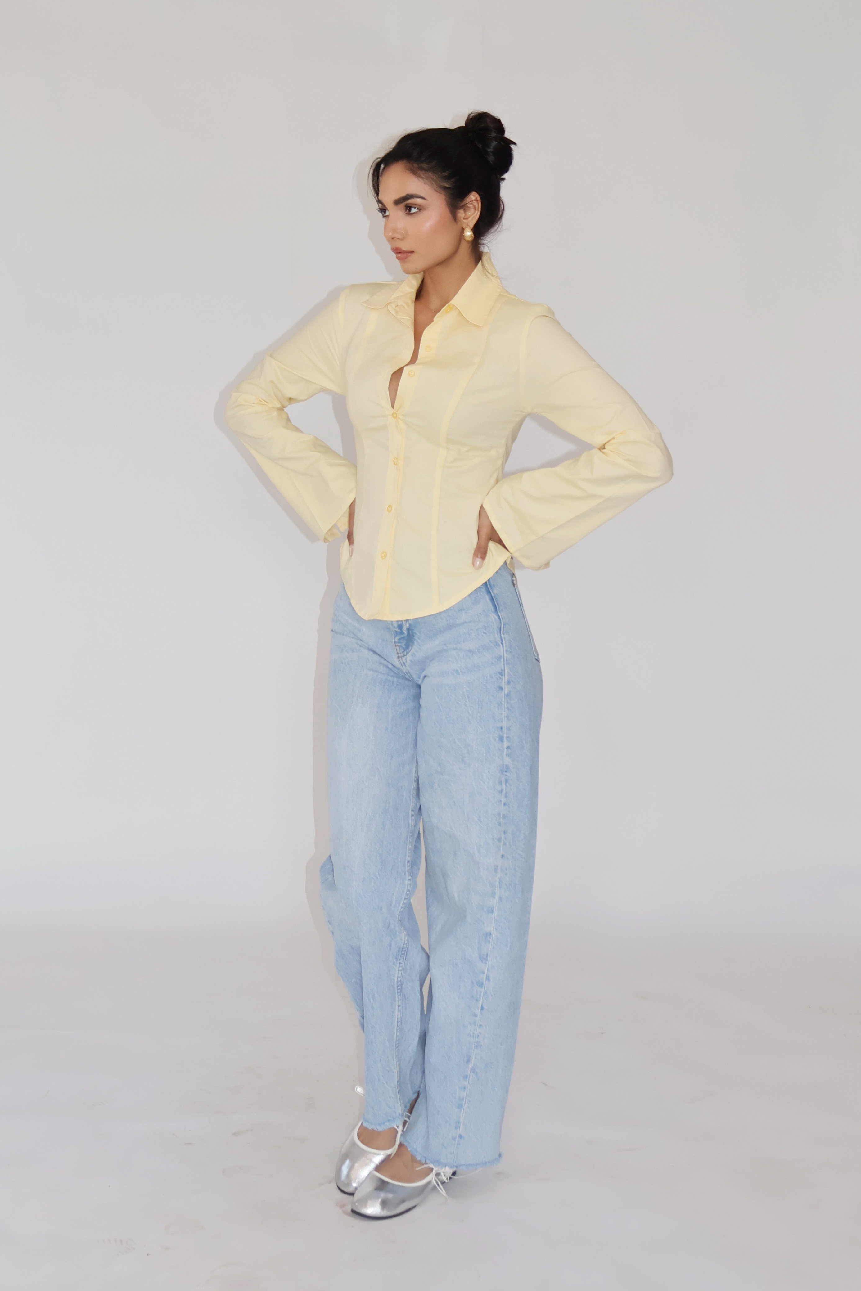 MOON Fitted Shirt – Butter