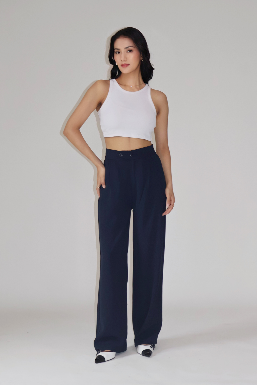 RUMI PANTS - (Navy)