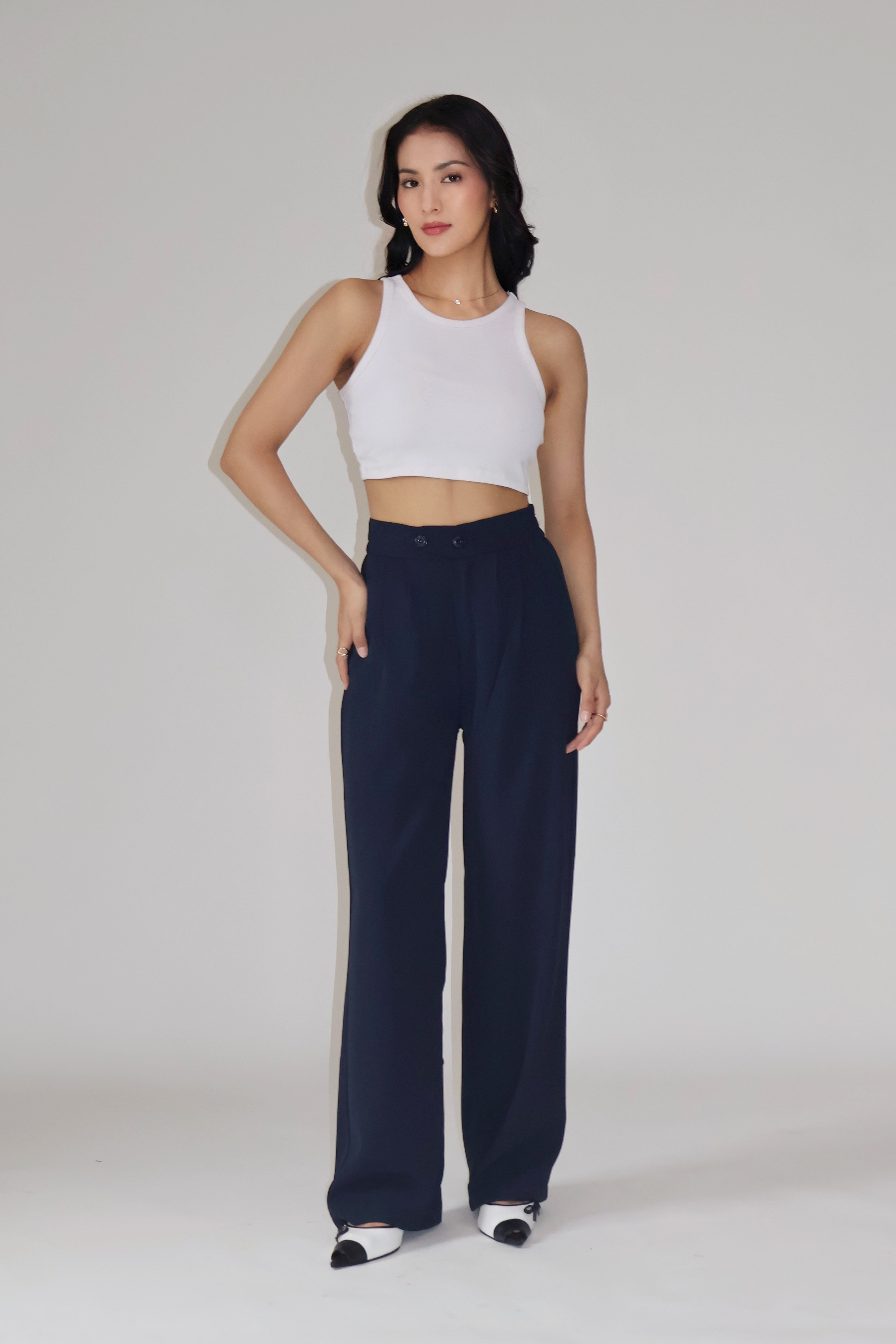 RUMI PANTS - (Navy)