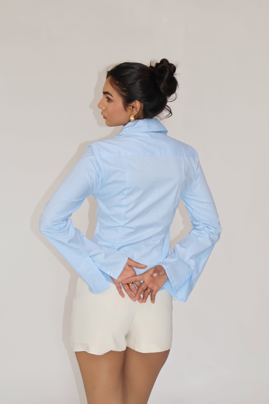 MOON Fitted Shirt – Sky
