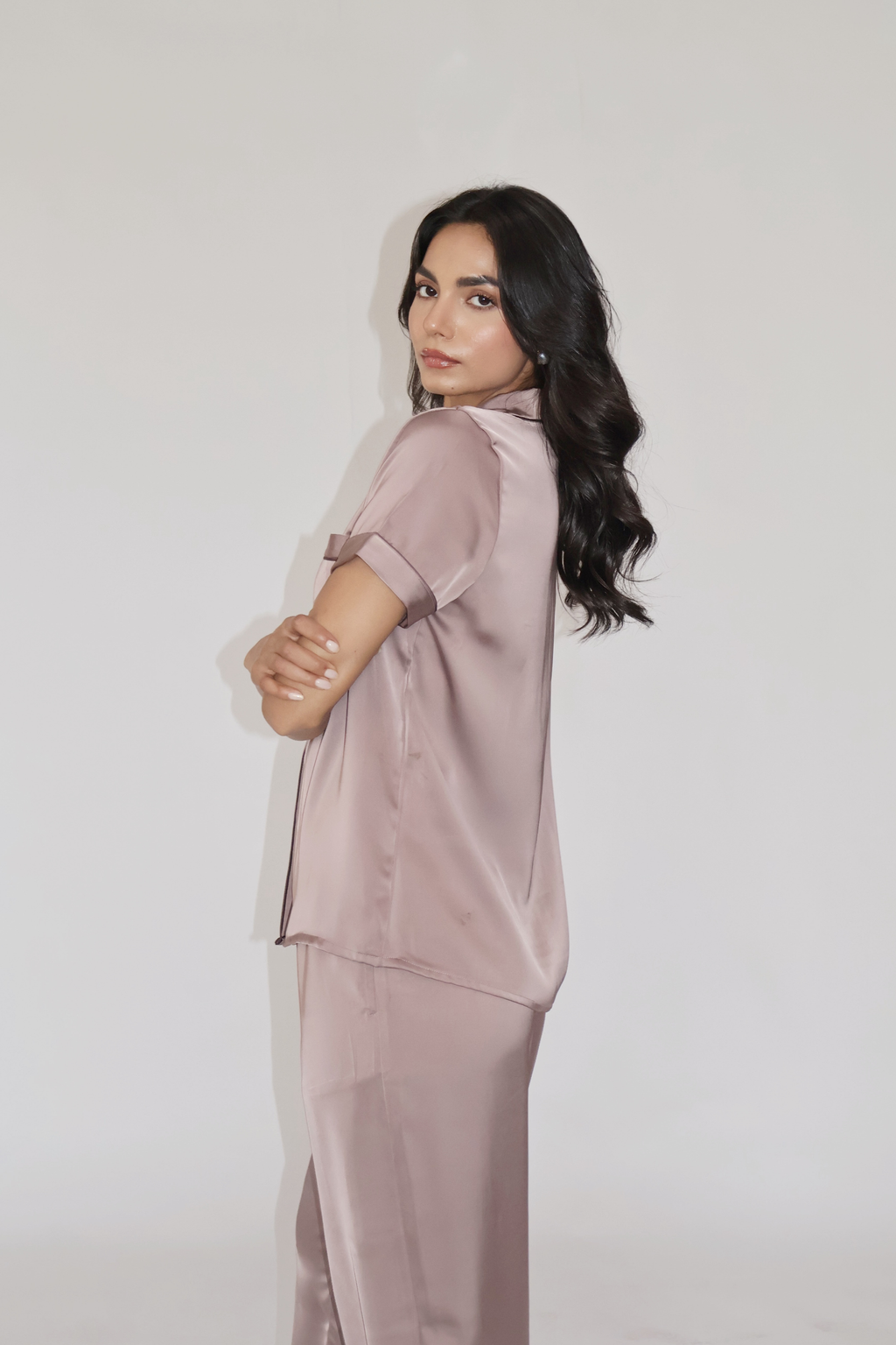 BUTTER SILK PJ SET - (Coco)
