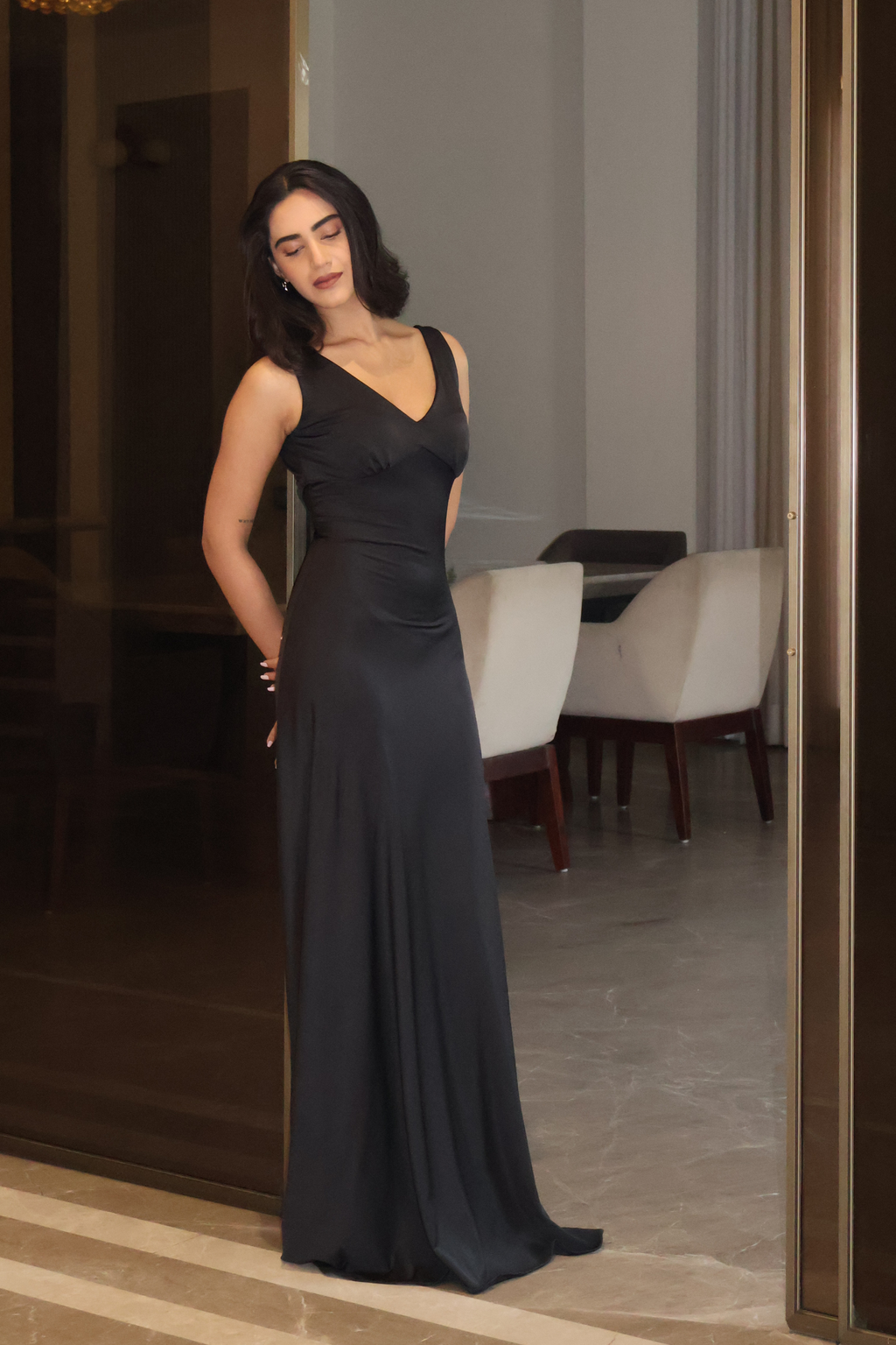 Mansa in Proseco Dress Onyx