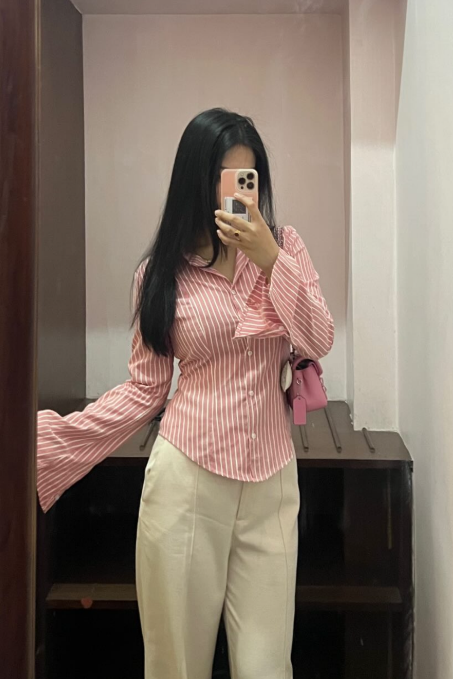 Anku in Red Striped Fitted Shirt – IRIS