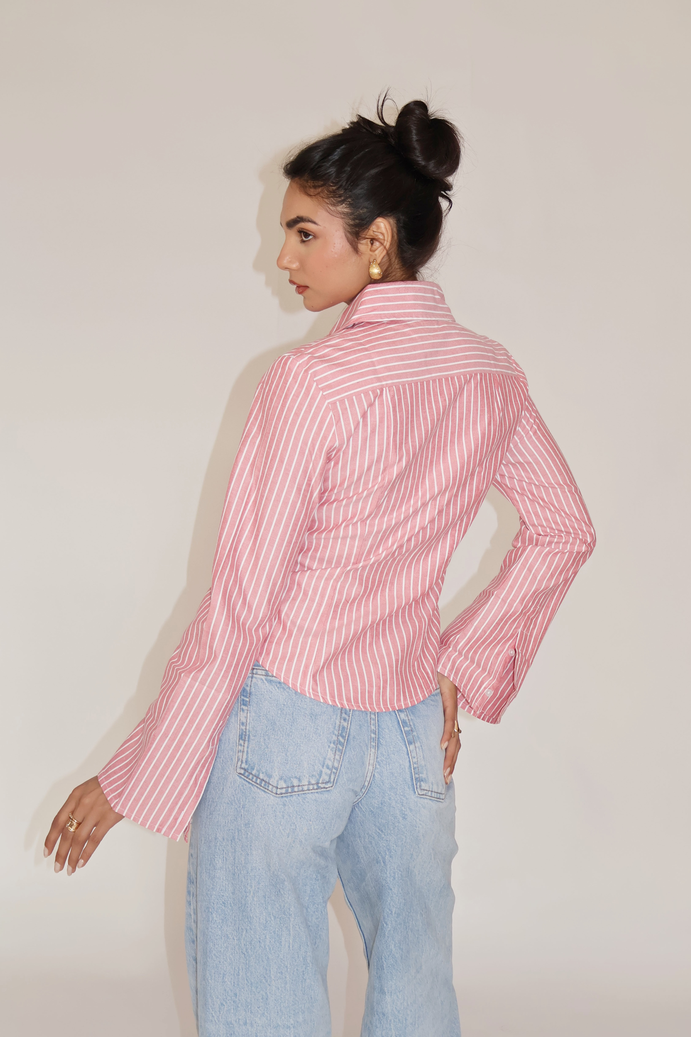 Red Striped Fitted Shirt – IRIS
