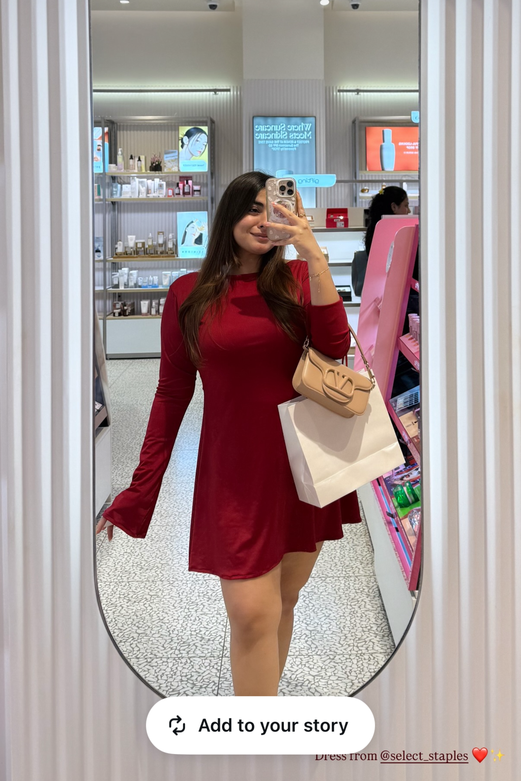 Taneesha in Red Short Flare Dress - Blair Dress (Cherry)