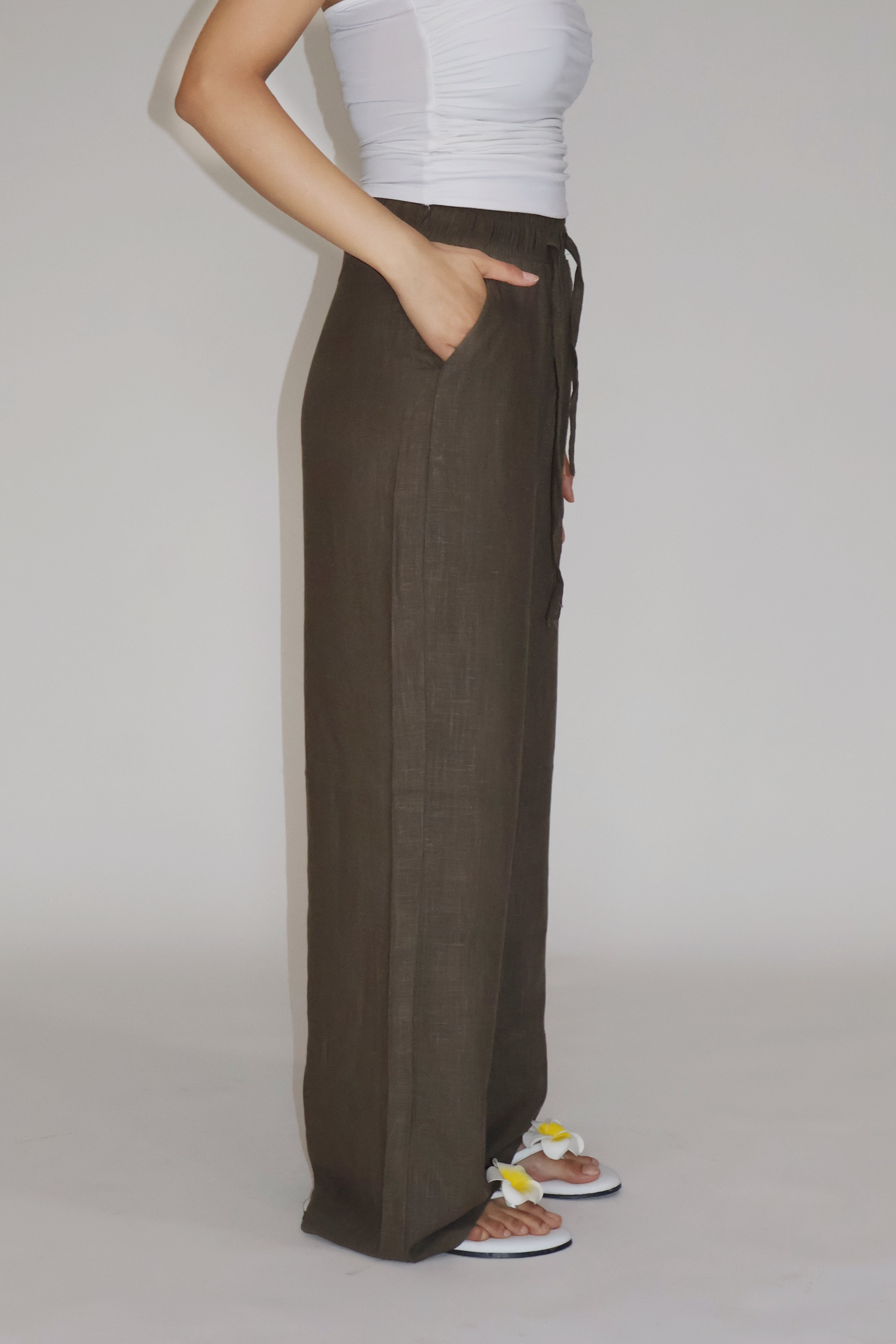 SEASHELL PANTS - (Olive)