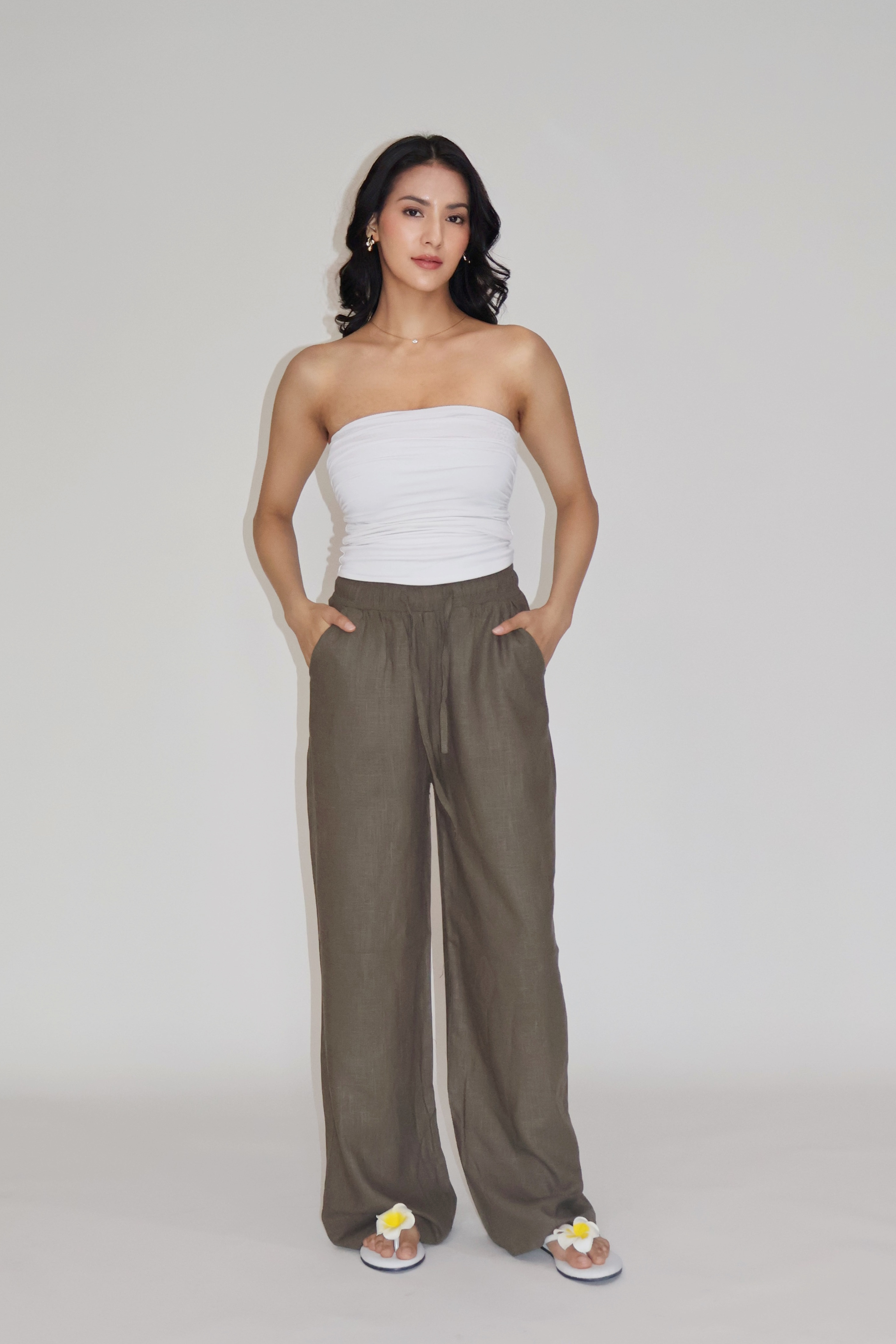 SEASHELL PANTS - (Olive)