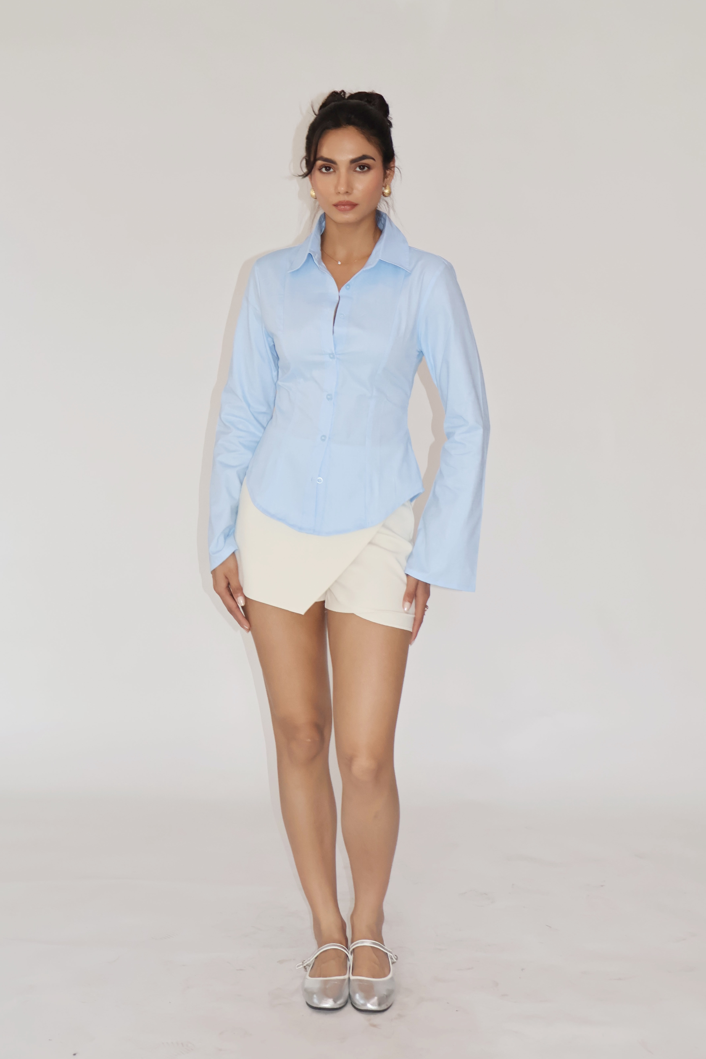 MOON Fitted Shirt – Sky