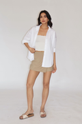 Dove Solid Oversized Shirt – BREEZE