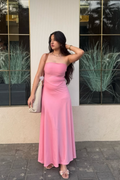 Jhanvi Bhatia in Pink Flare Tube Dress - Flow Dress (Flamingo)
