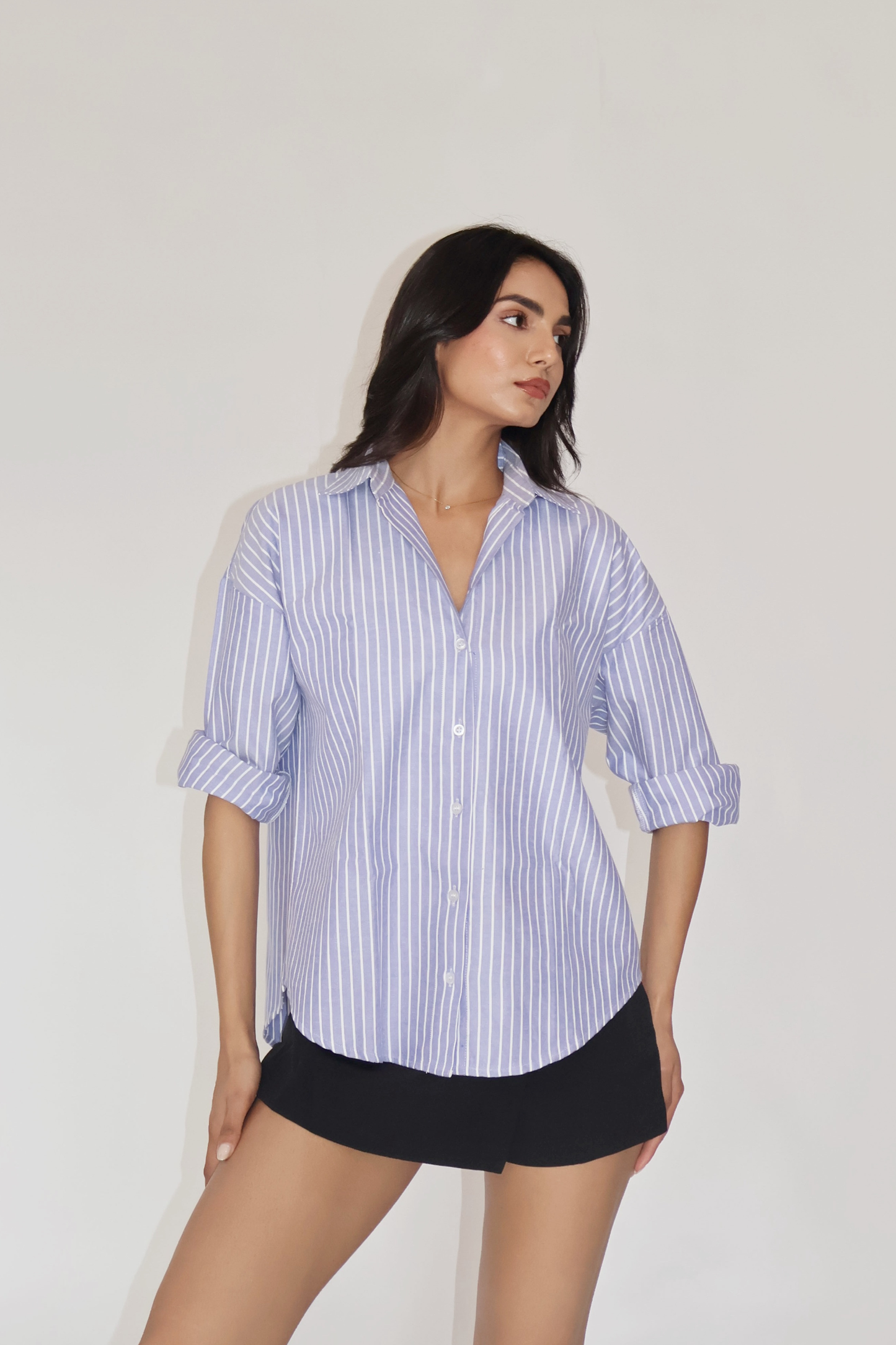 Blue Striped Oversized Shirt – CANVA