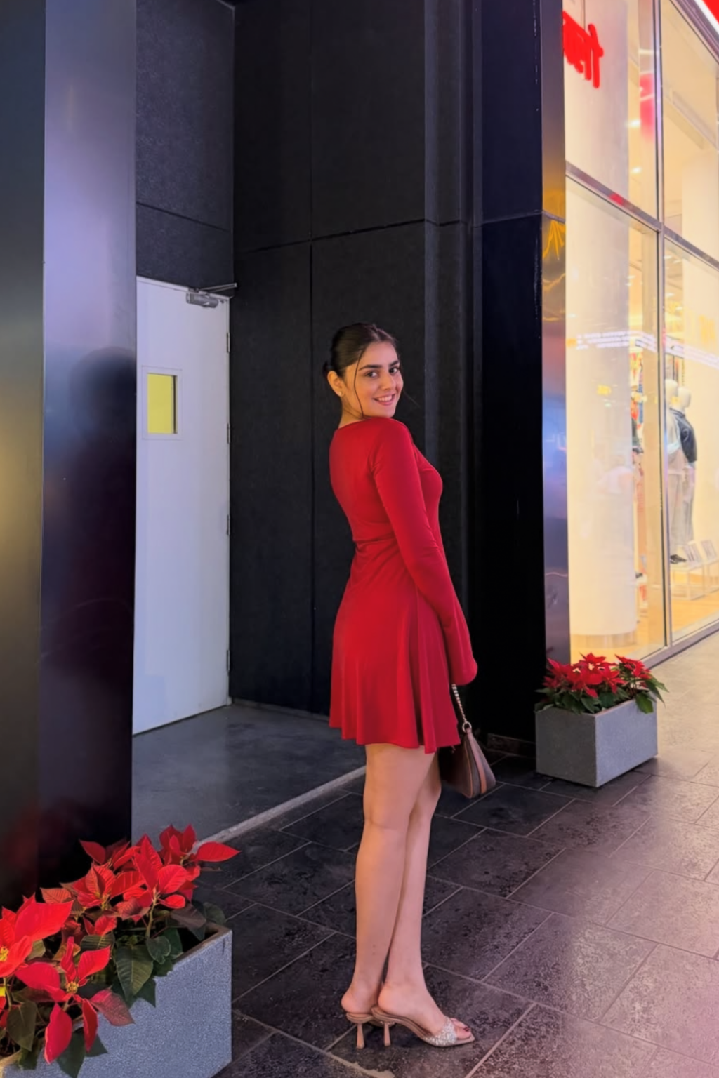 Nishtha in Red Short Flare Dress - Blair Dress (Cherry)