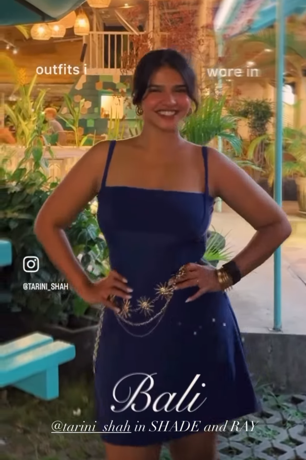 Rida in Blue Square Neck Dress - Shade Dress (Navy)