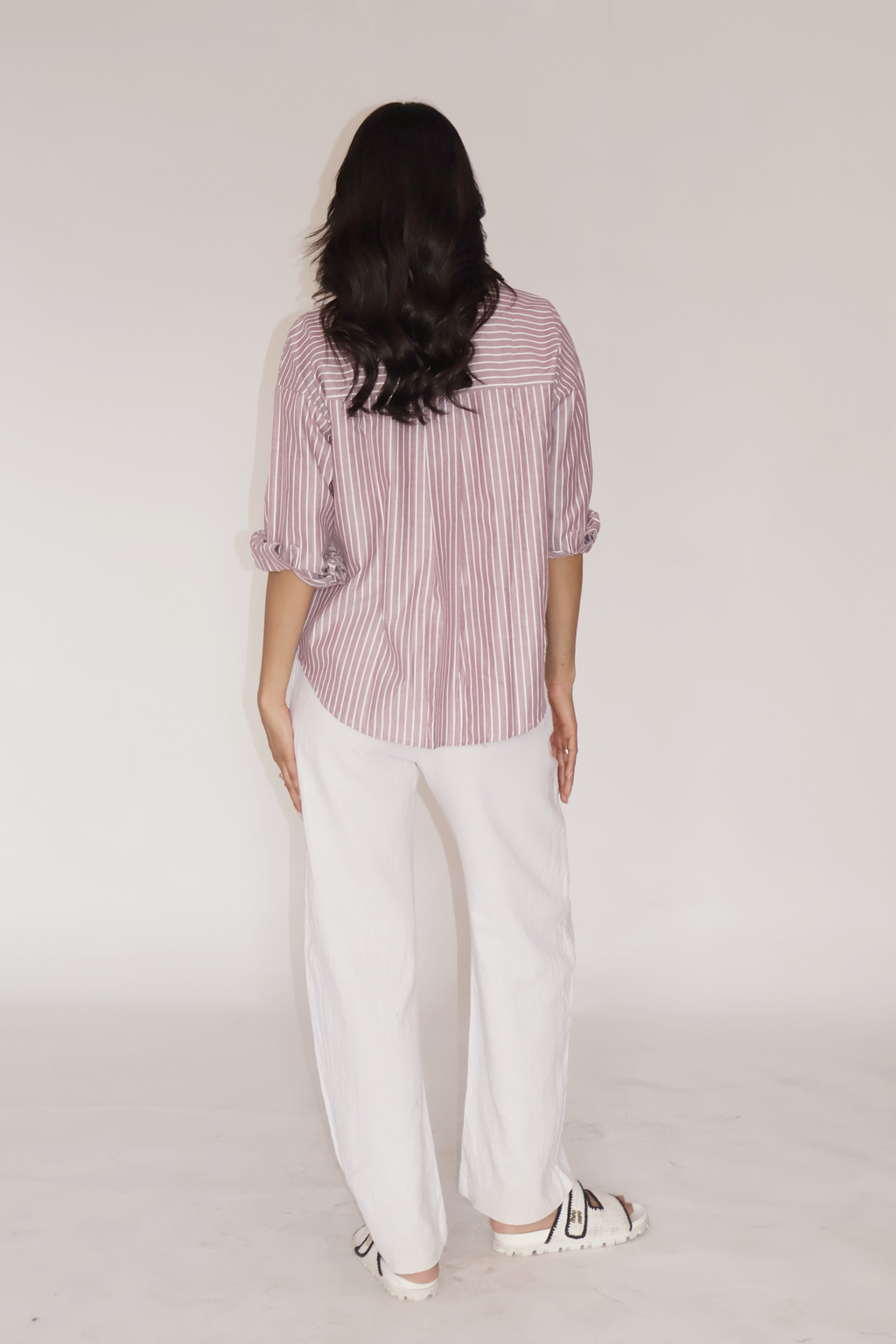 Brown Striped Oversized Shirt – CANVA