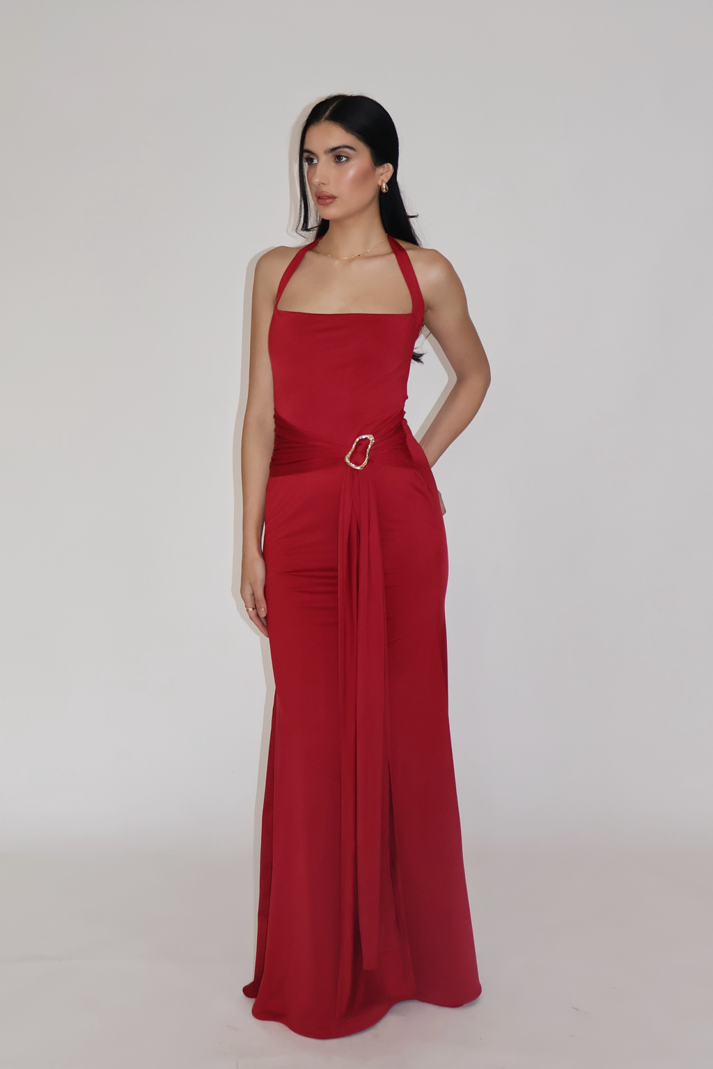 MIMOSA DRESS - (Cherry)
