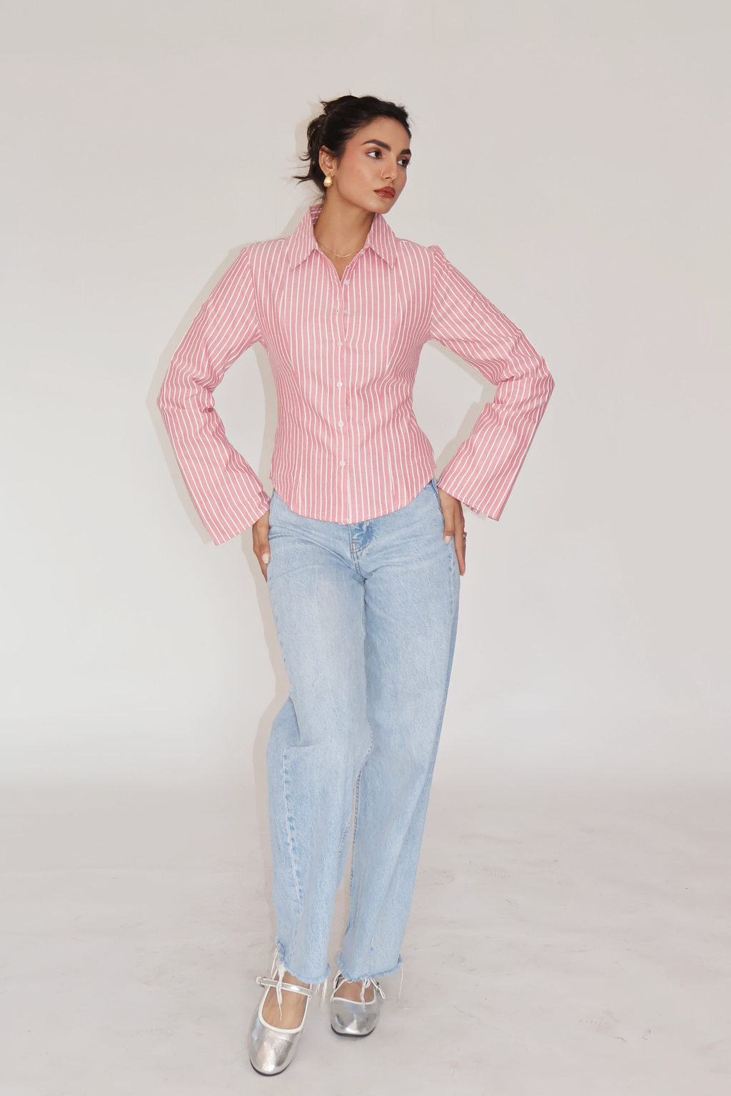 Red Striped Fitted Shirt – IRIS