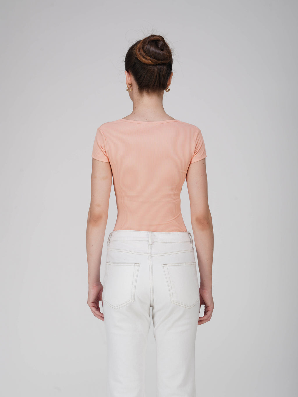Peach Sweetheart Neckline Bodysuit - Eden Bodysuit (Peach)